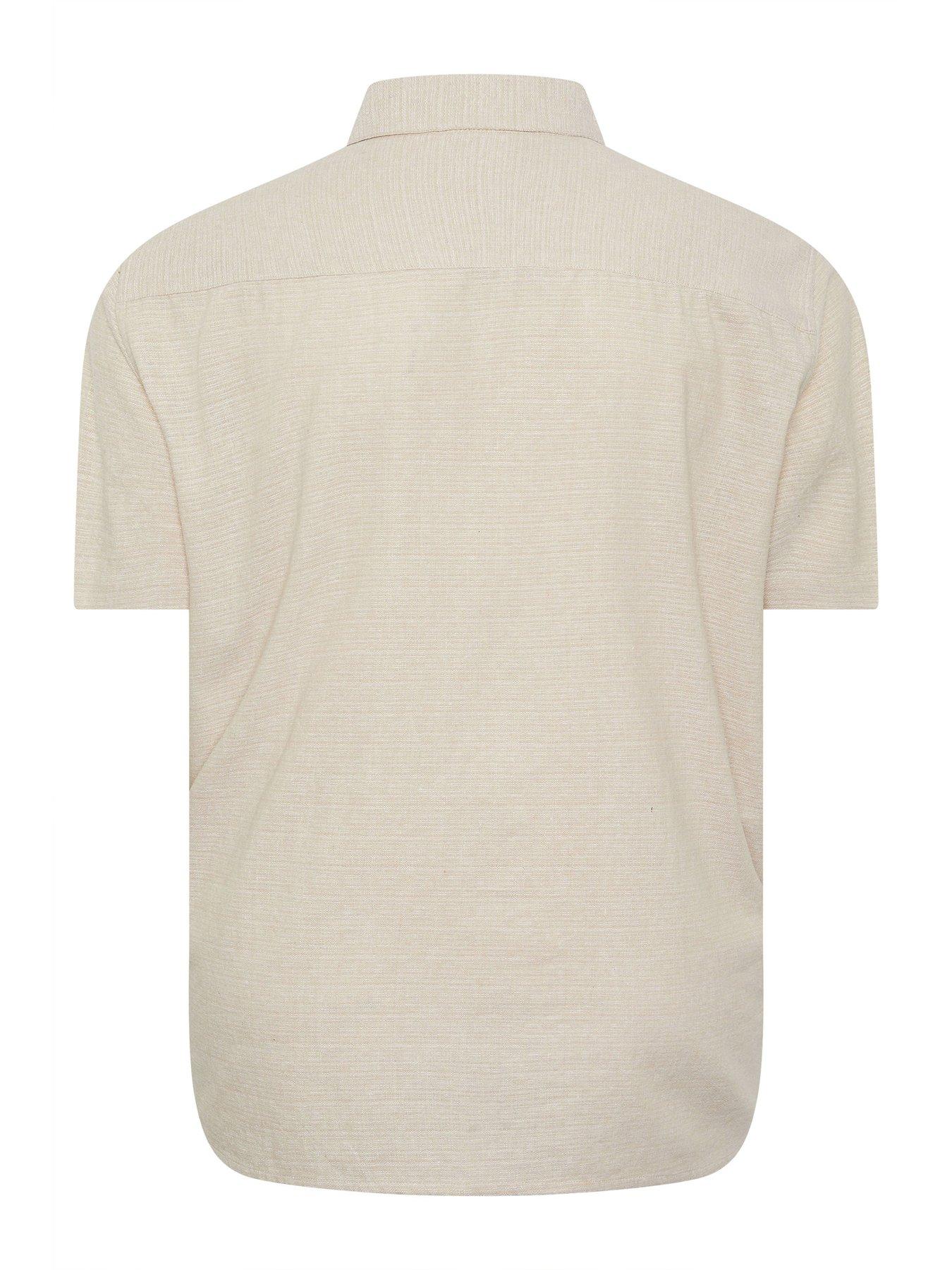  image of badrhino-embroidered-short-sleeve-shirt-natural