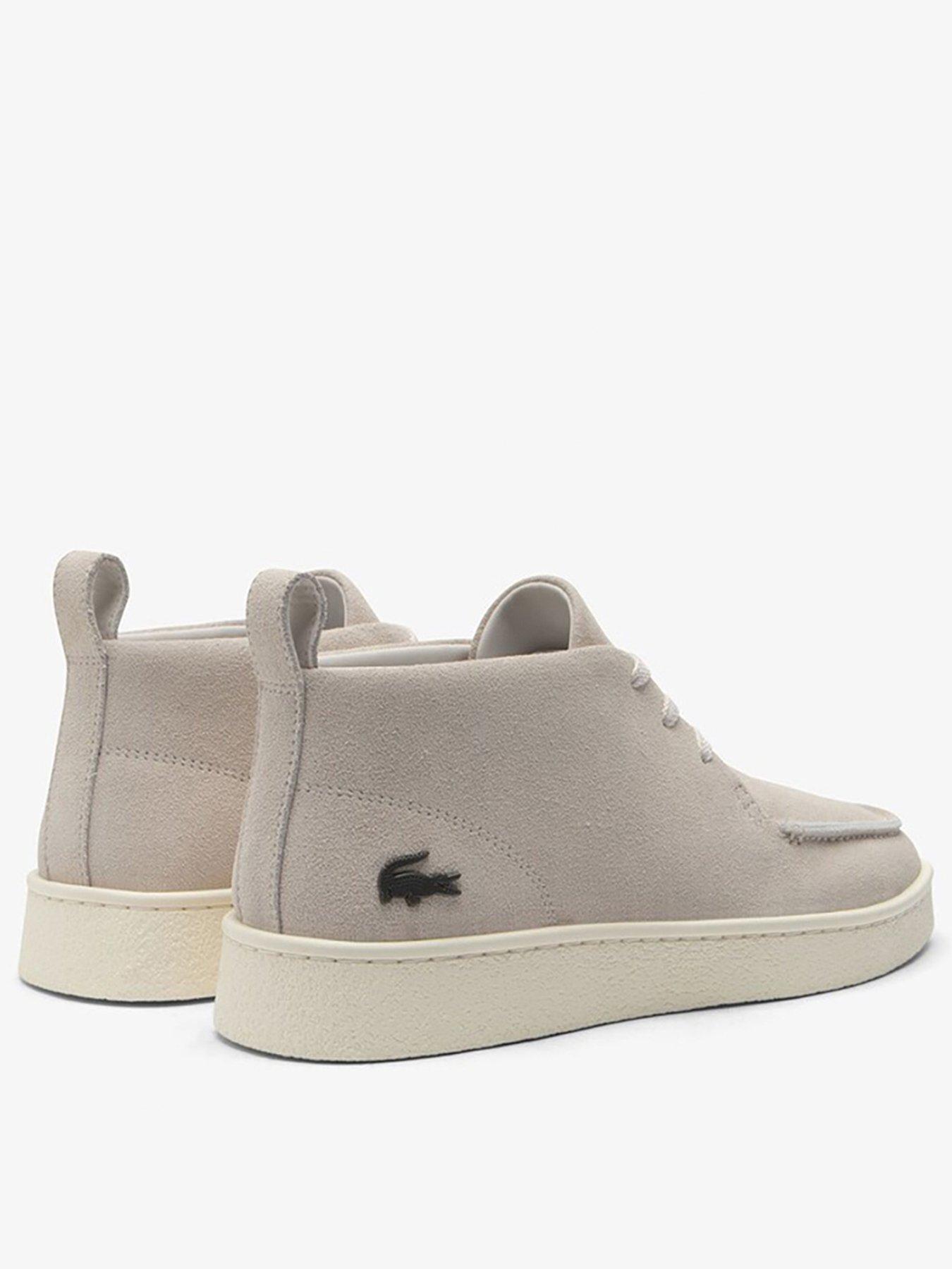 Image 3 of 4 of Lacoste Baseshot Chukka Suede Boots - Cream
