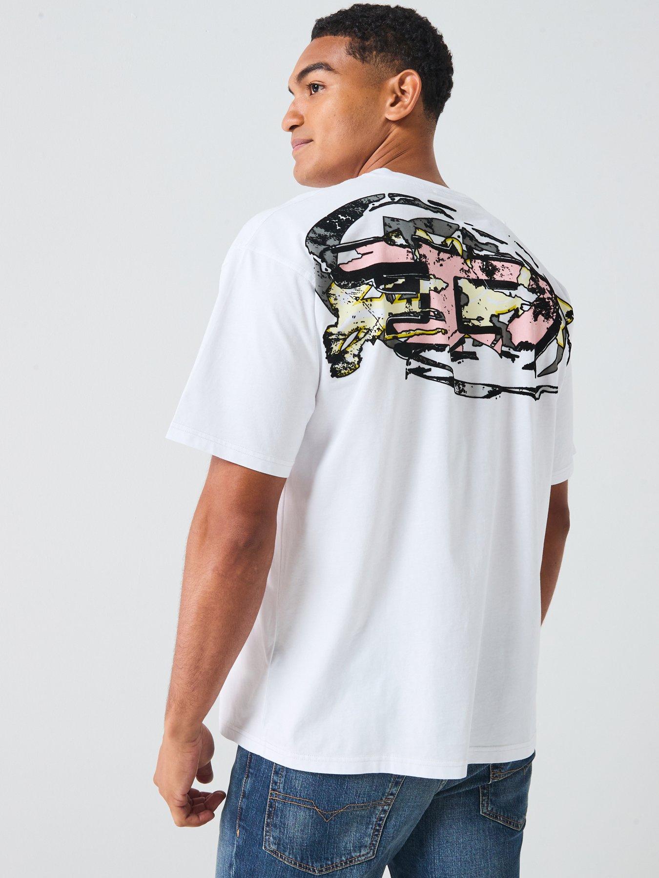 Diesel Back Print Graphic T-Shirt- White