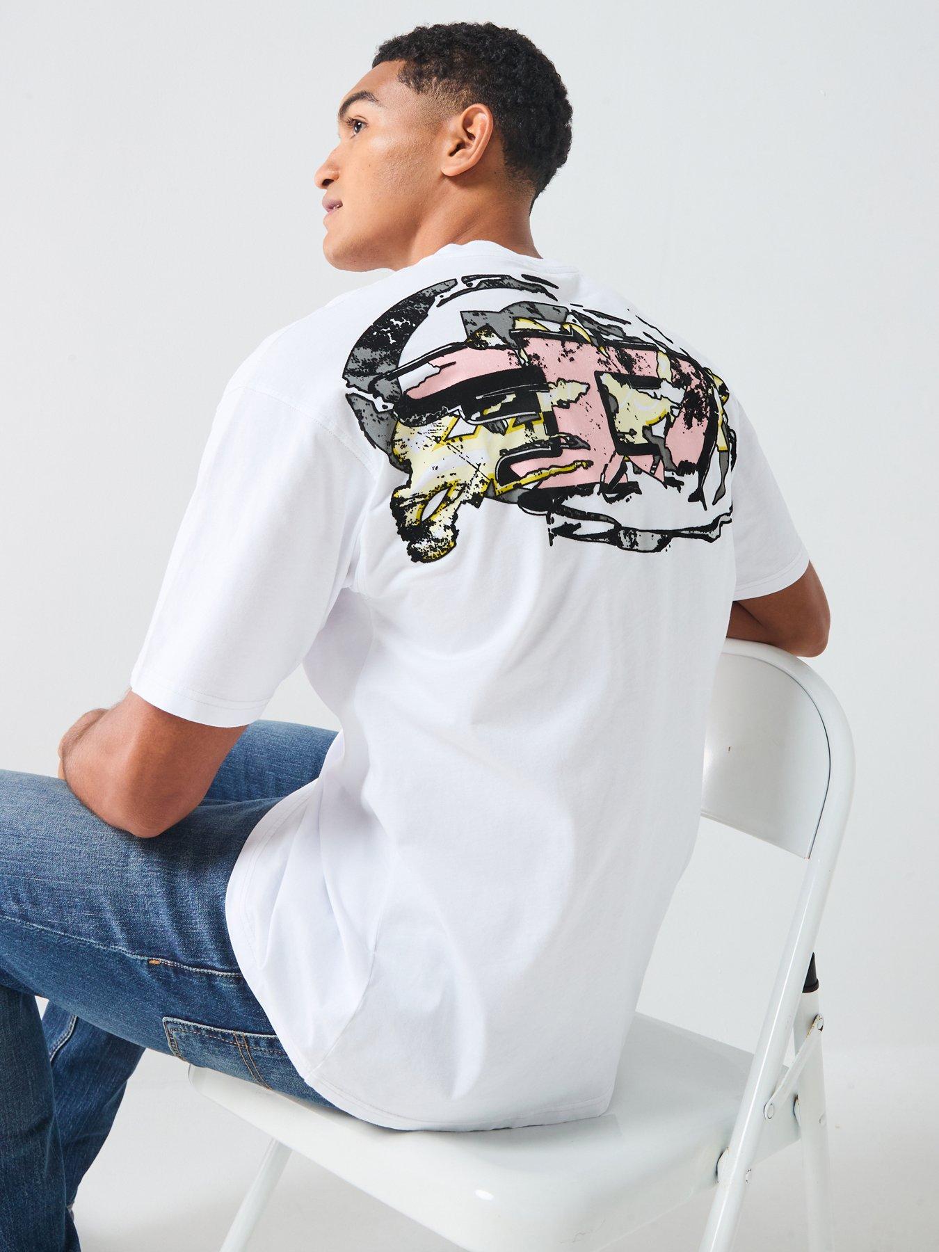 image of diesel-back-print-graphic-t-shirt--white