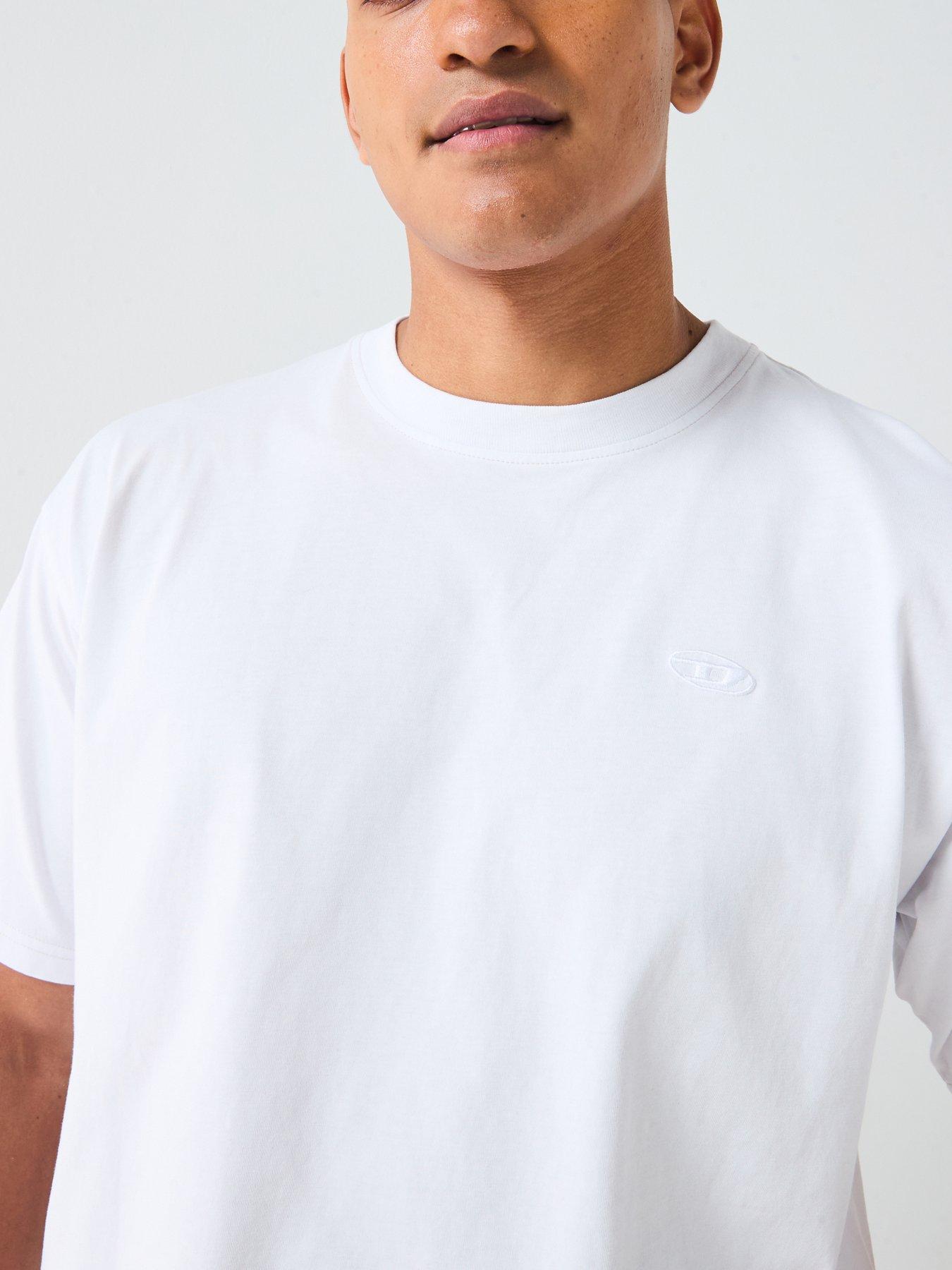 Image 6 of 6 of Diesel Back Print Graphic T-Shirt- White