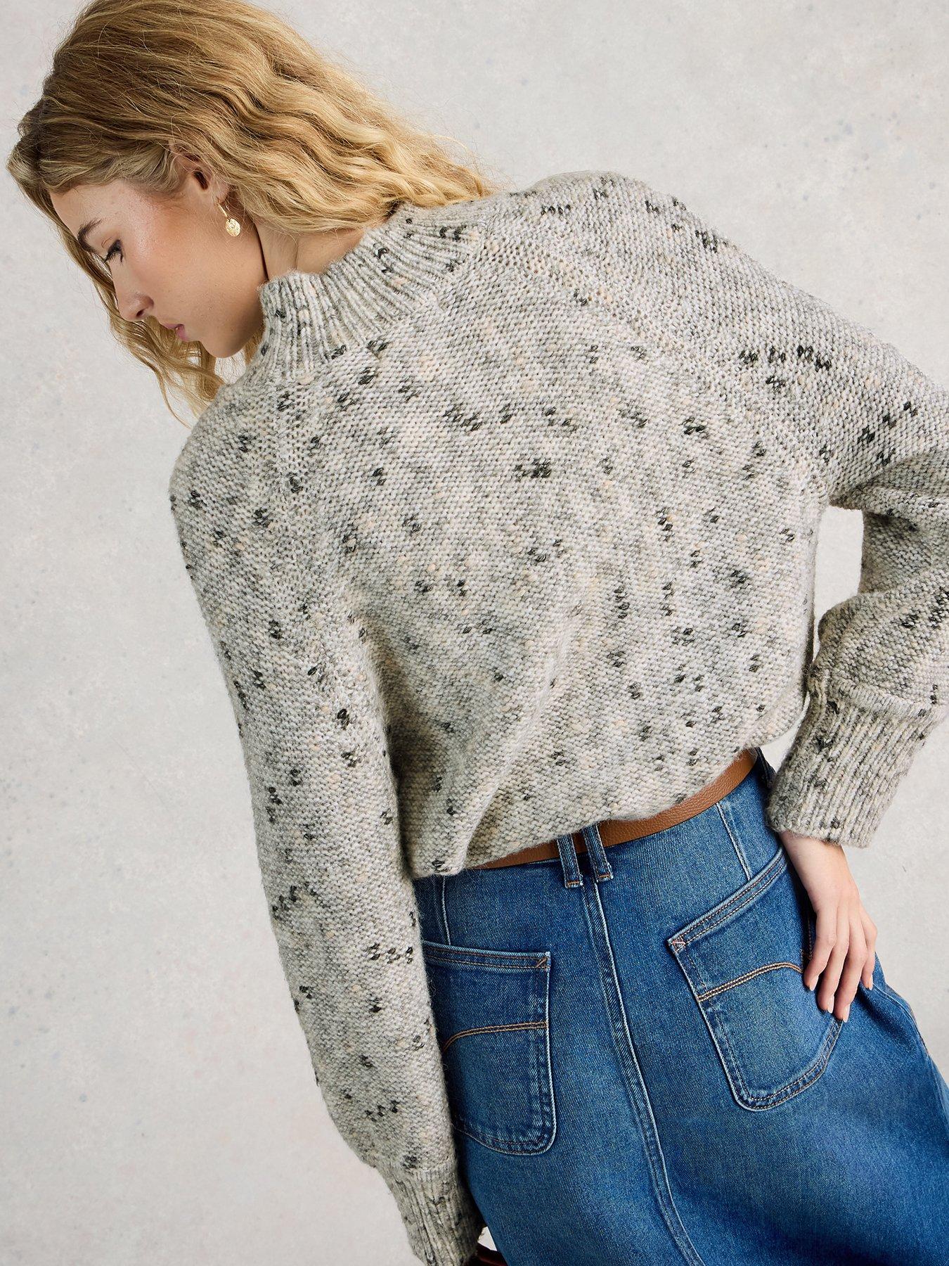 Image 2 of 6 of White Stuff Mono Nep Roll Neck - White