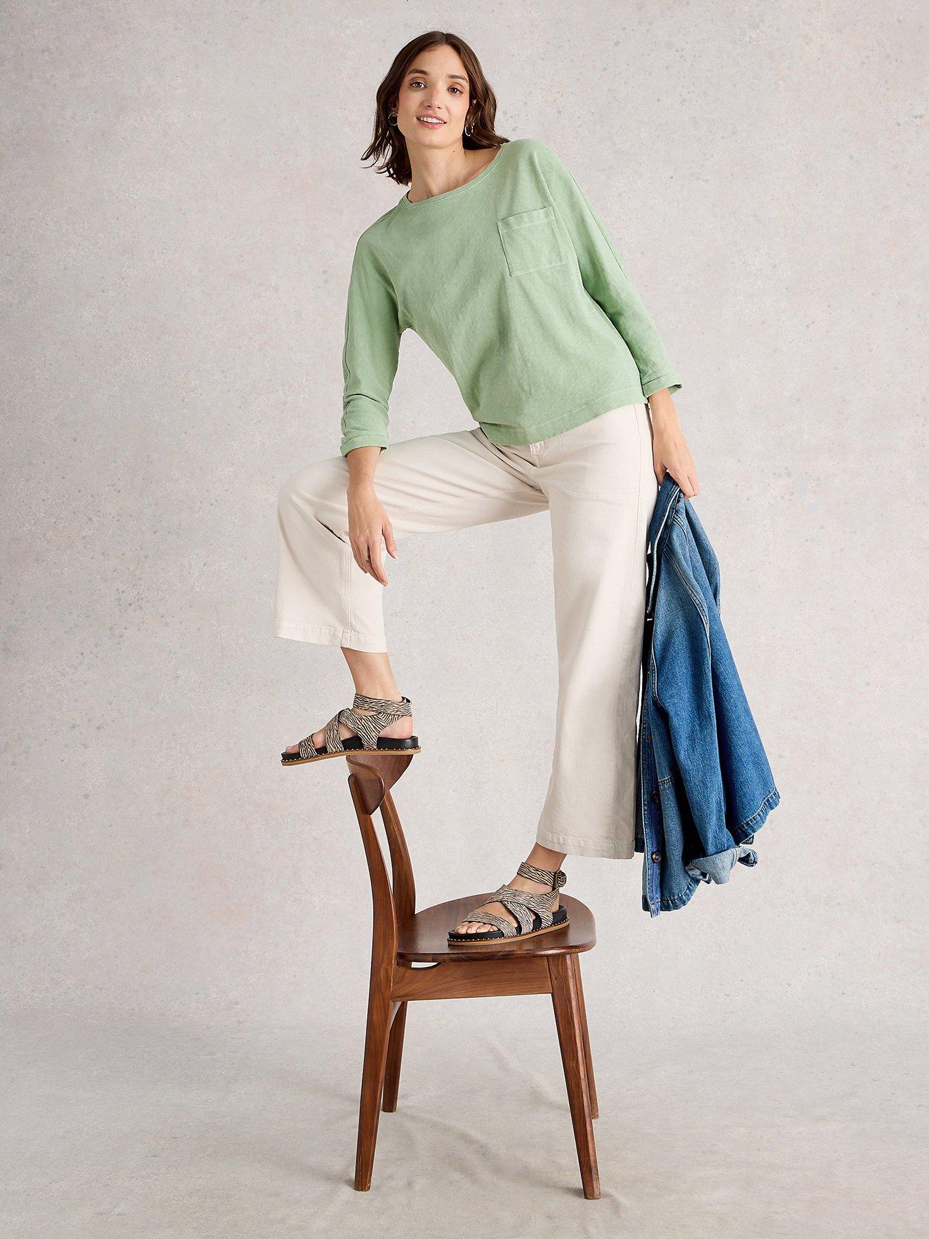 Image 3 of 6 of White Stuff Demi Dolman Top - Green