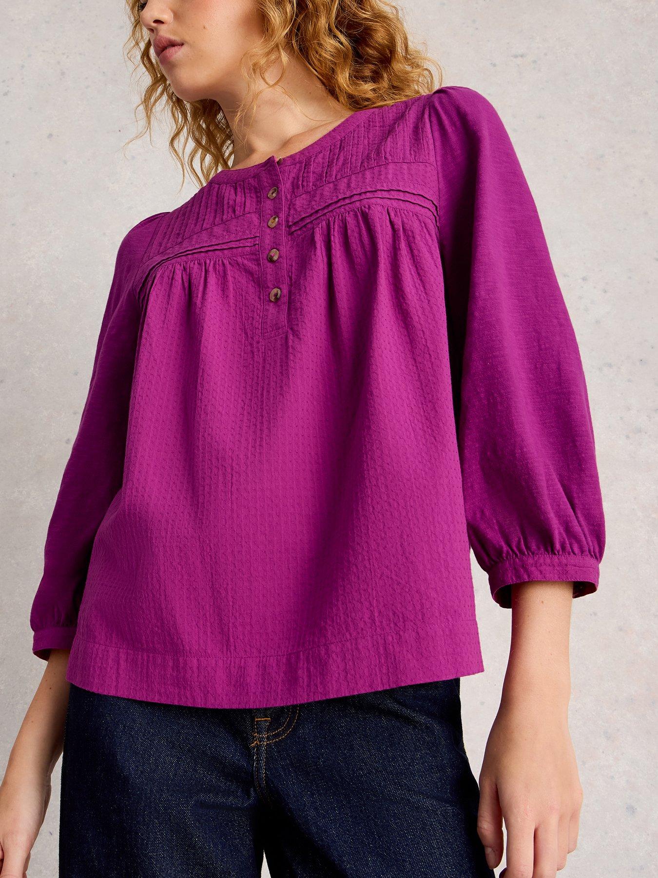 undefined Isla 3/4 Top - Purple
