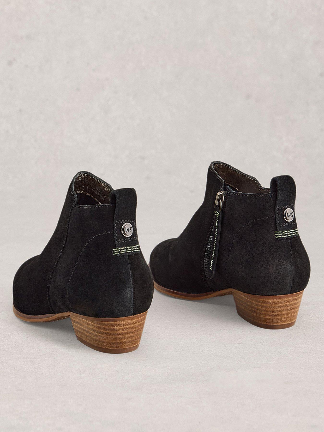 Image 3 of 4 of White Stuff Wide Fit Suede Ankle Boot - Black
