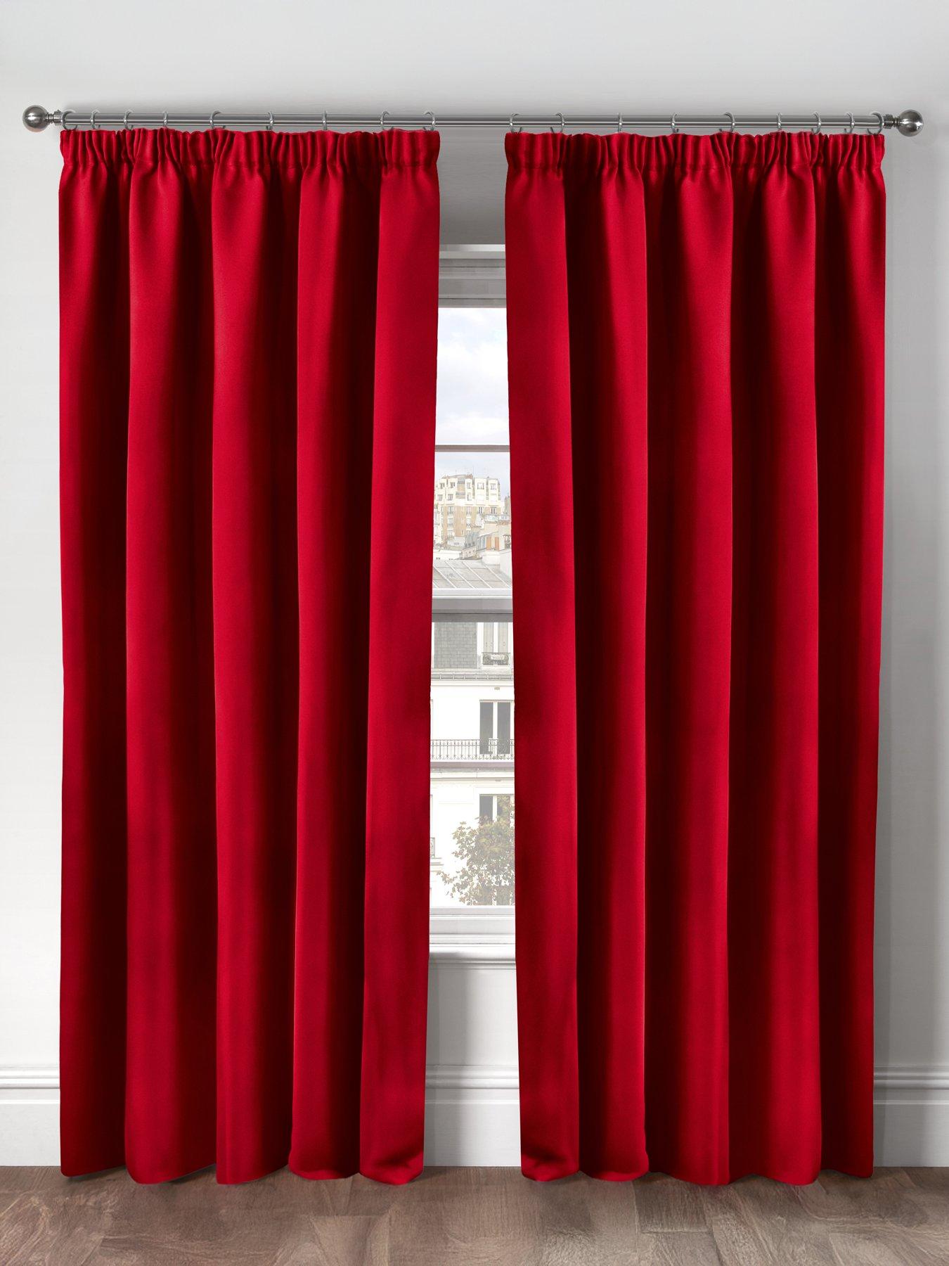 The Very Collection Woven Blackout Pleat Curtains 66x54