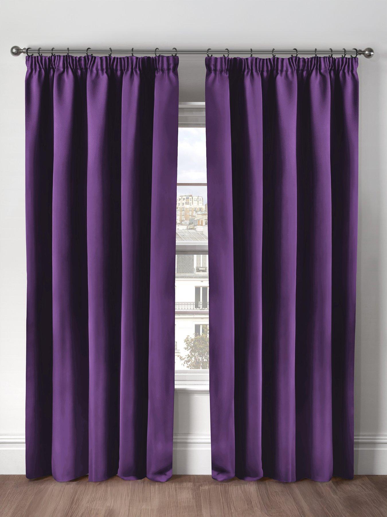 Very Home Woven Blackout Pleat Curtains 66x54