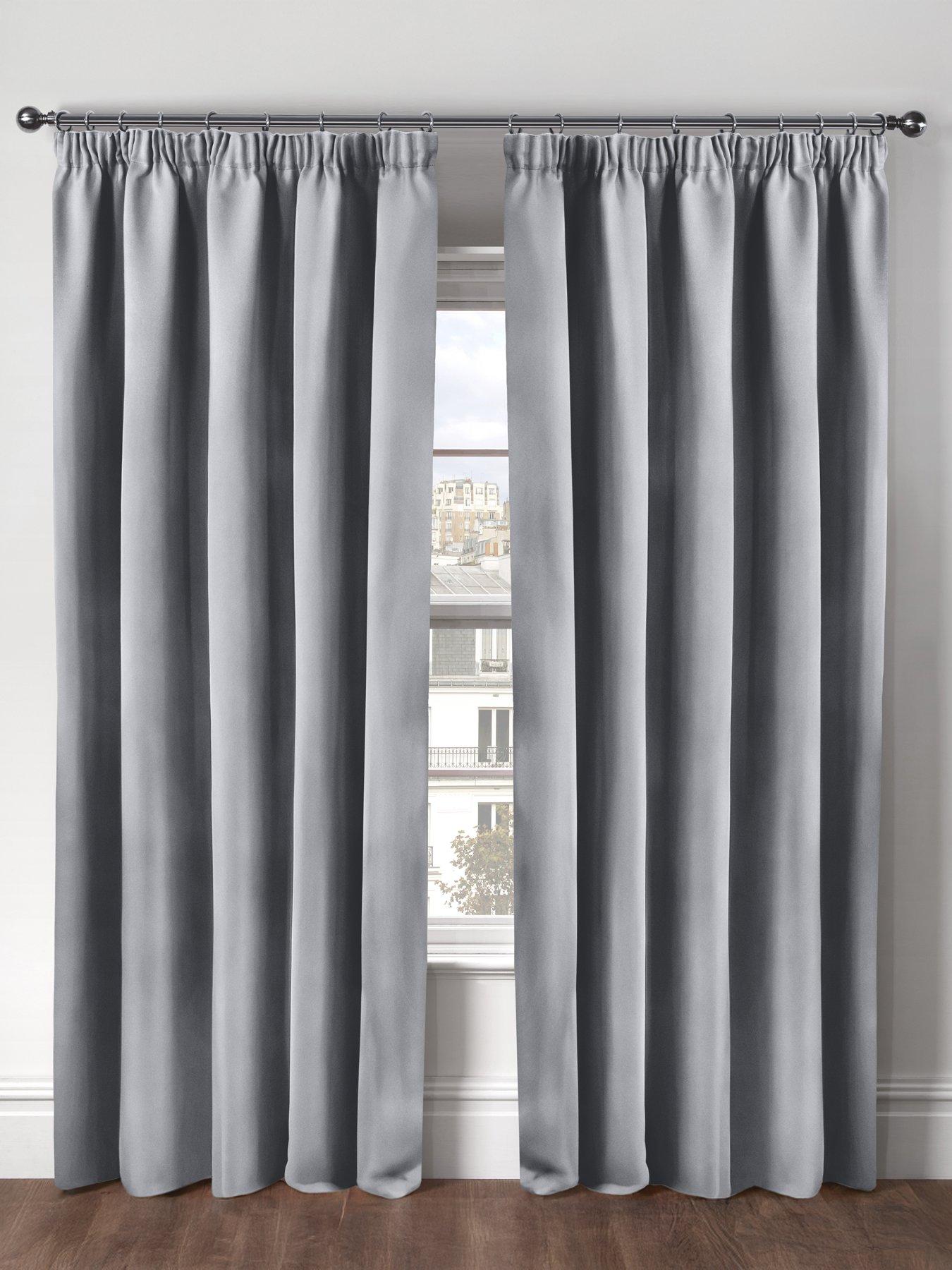 The Very Collection Woven Blackout Pleat Curtains 66x54