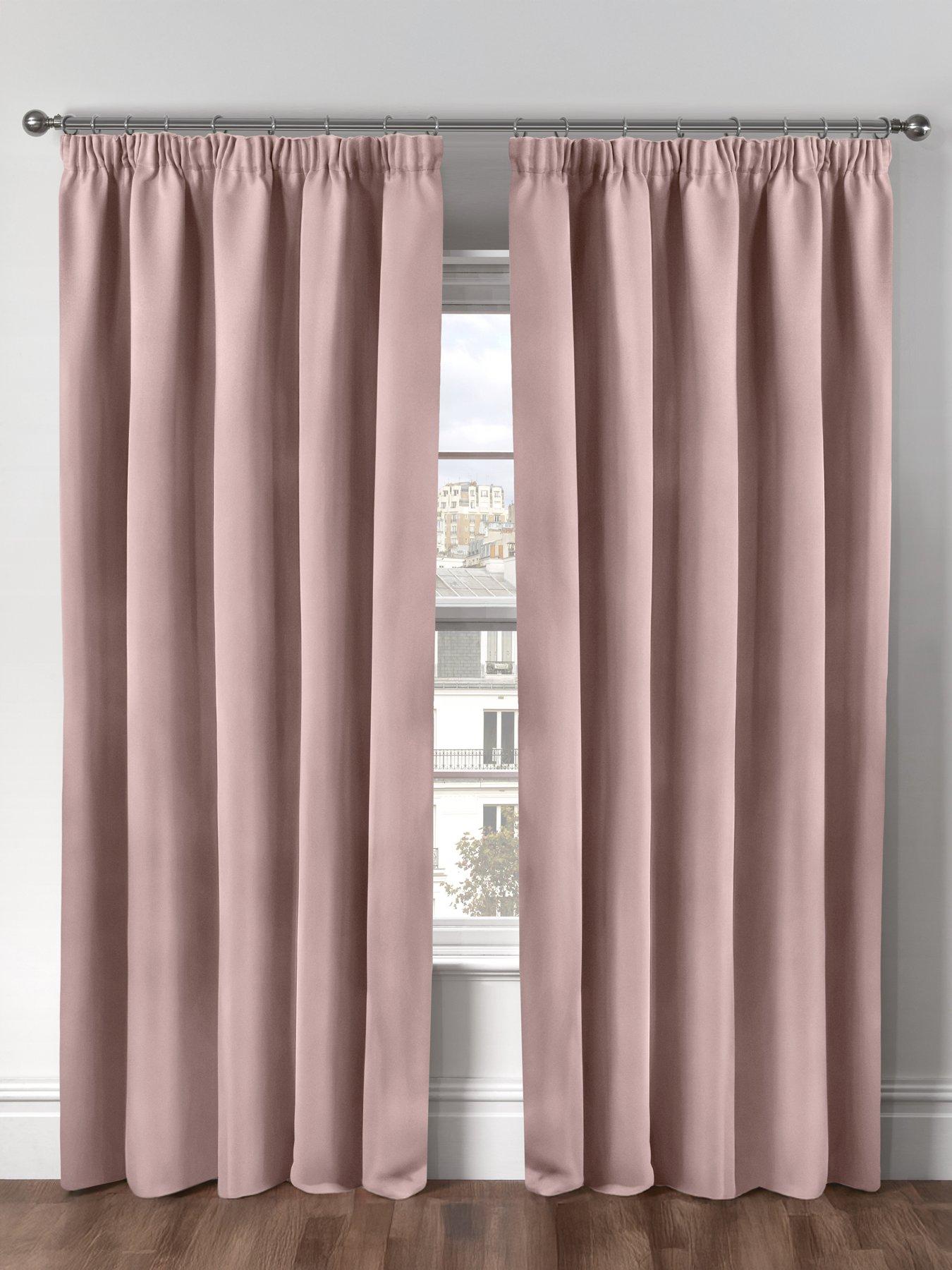 The Very Collection Woven Blackout Pleat Curtains 66x54
