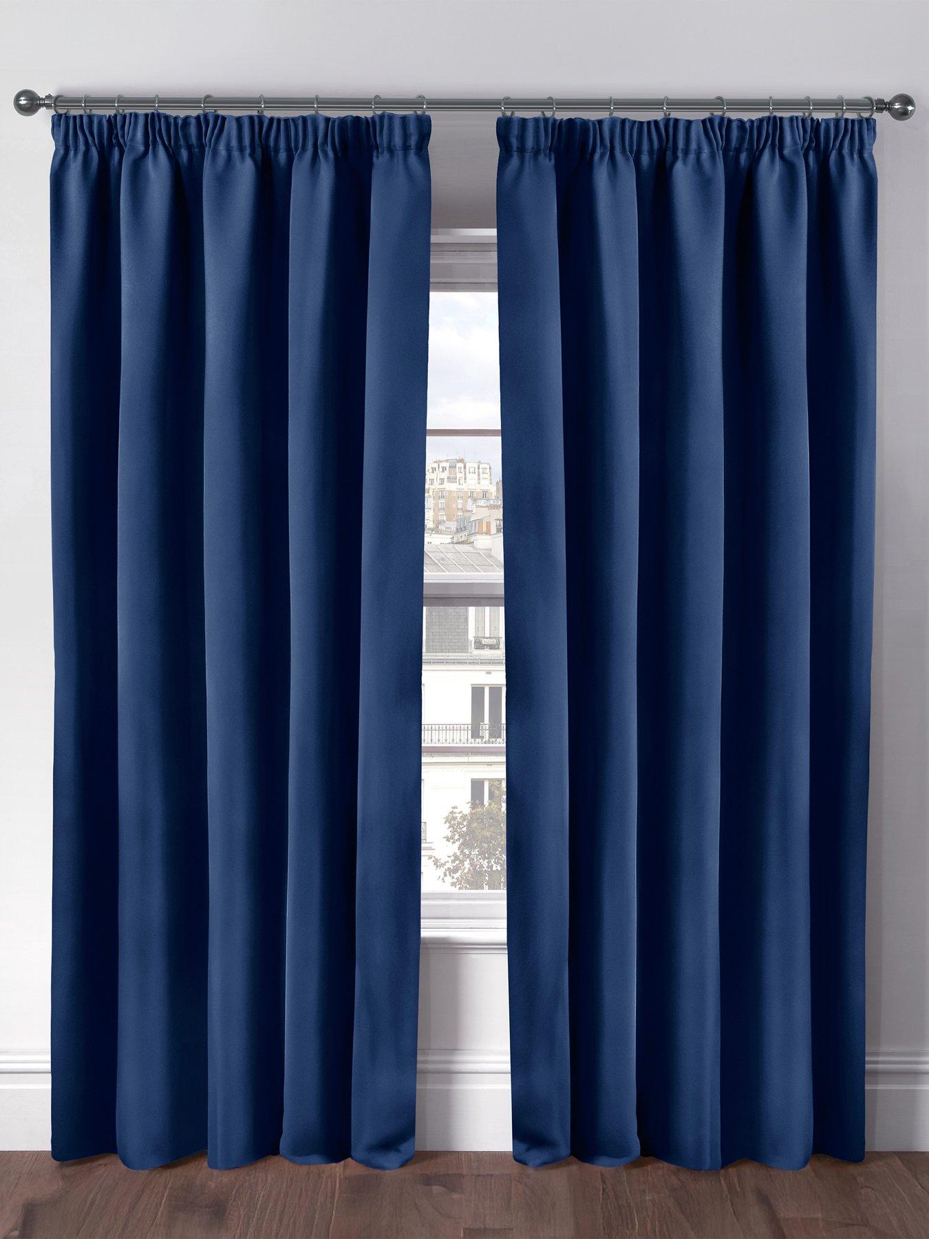 The Very Collection Woven Blackout Pleat Curtains 66x54