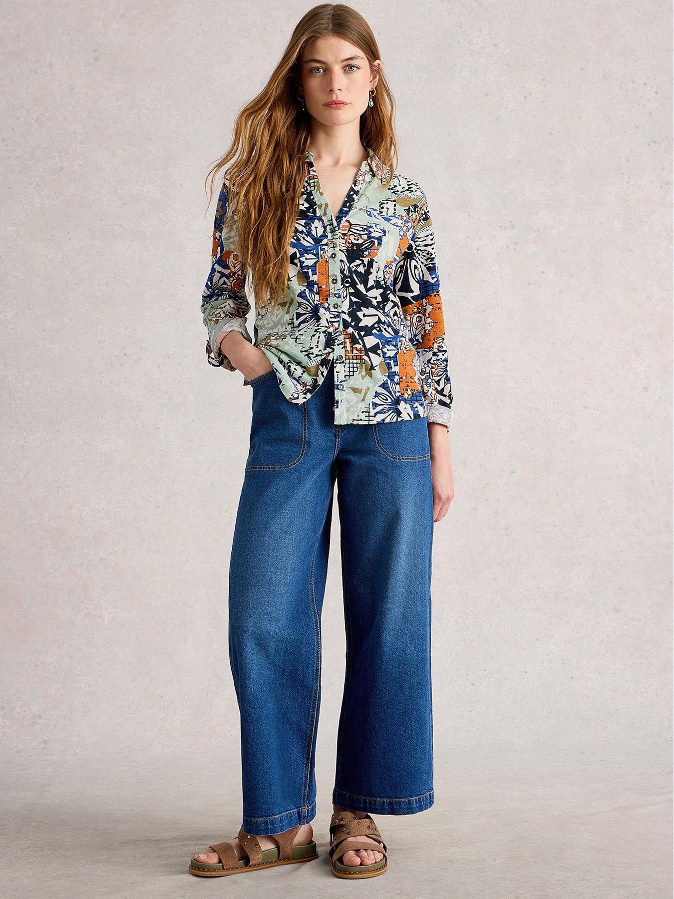 Image 3 of 6 of White Stuff Annie Jersey Shirt - Orange