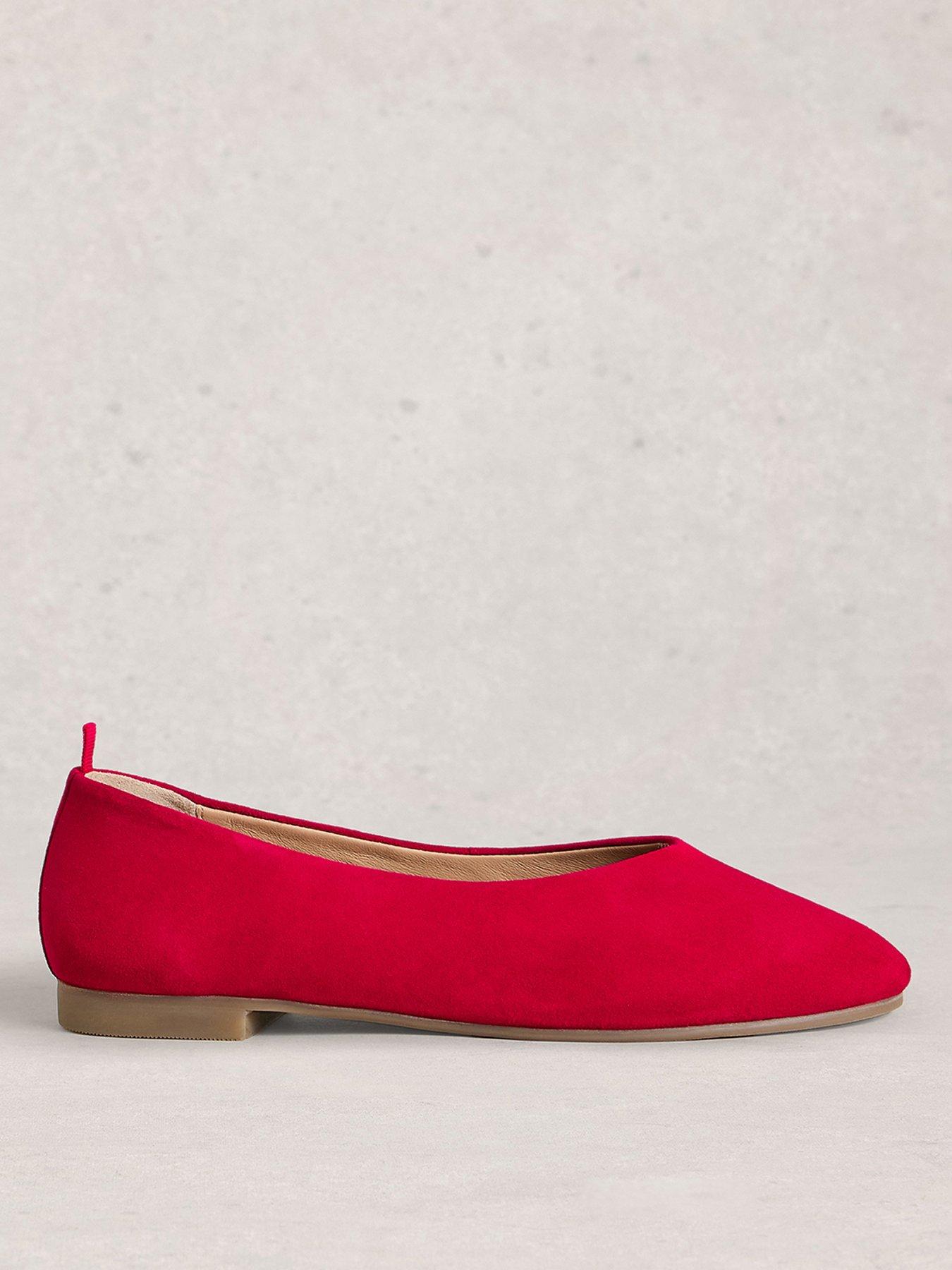undefined Cheri Leather Ballerina Pump - Red