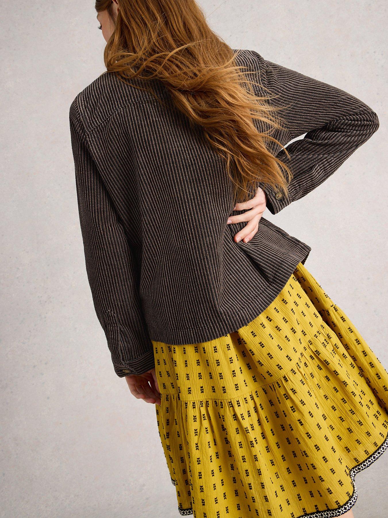 Image 2 of 6 of White Stuff Camie Cord Jacket - Black