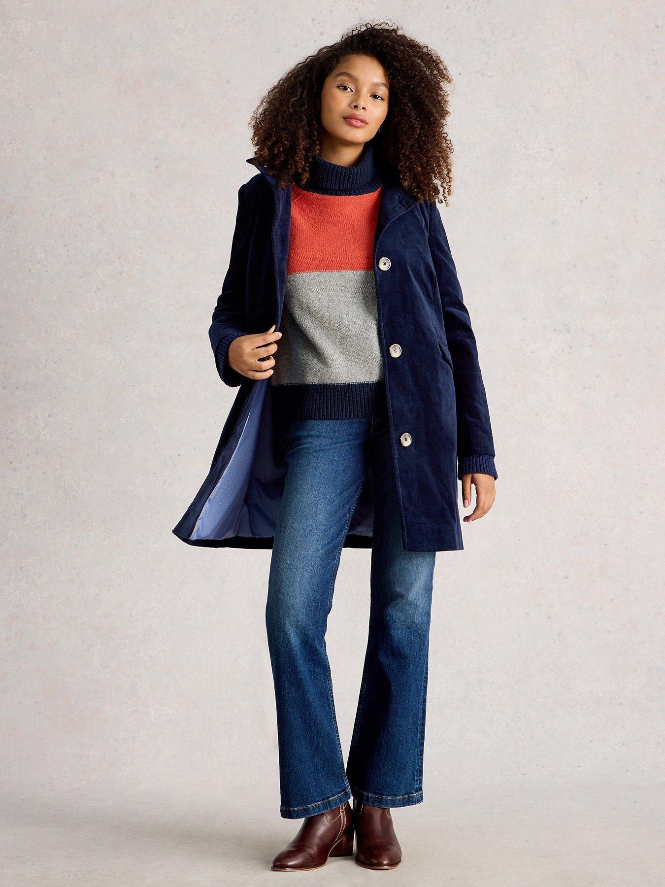  image of white-stuff-karla-velvet-coat-navy