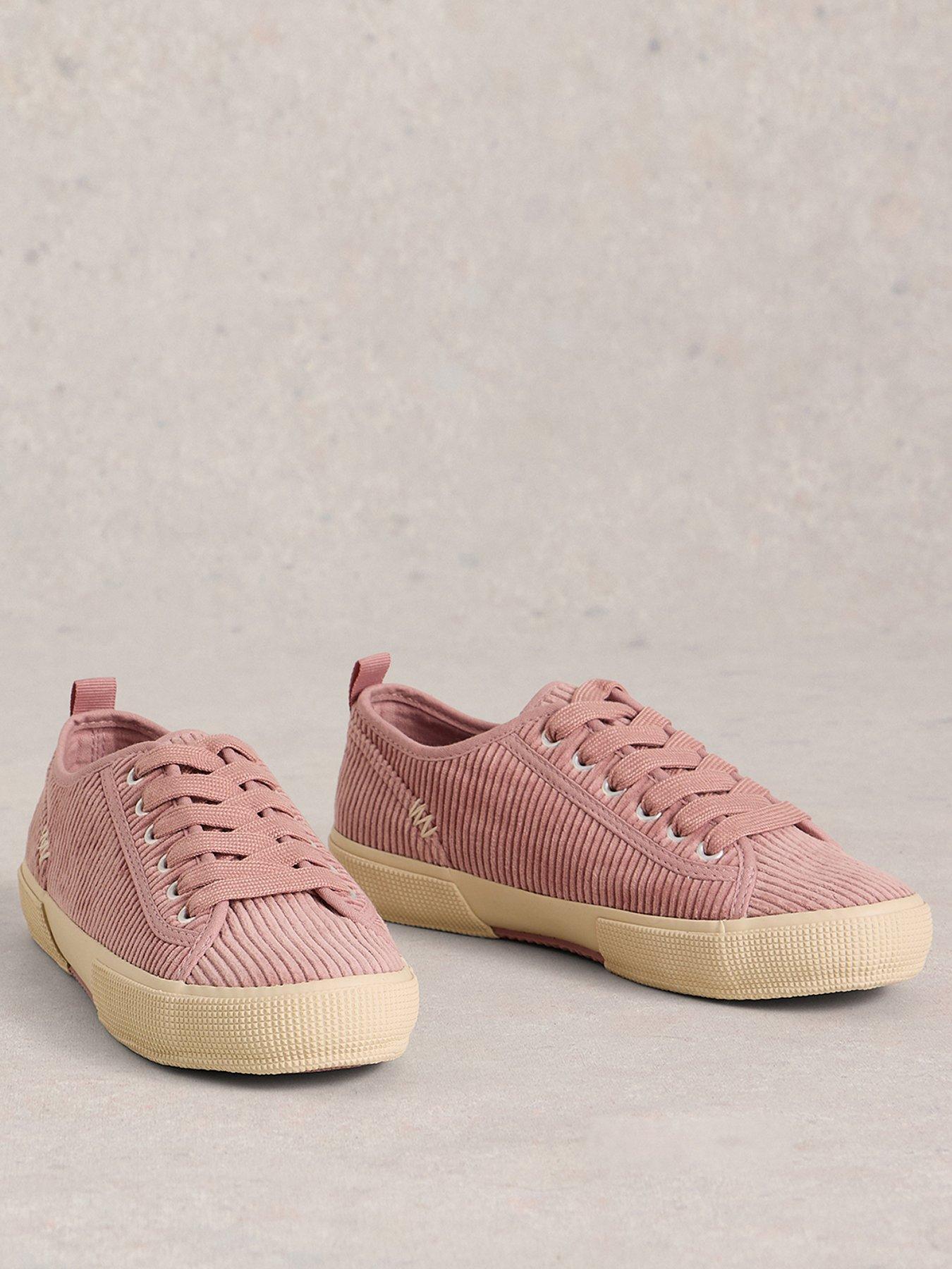 Image 2 of 4 of White Stuff Pippa Cord Lace Up Trainer - Pink