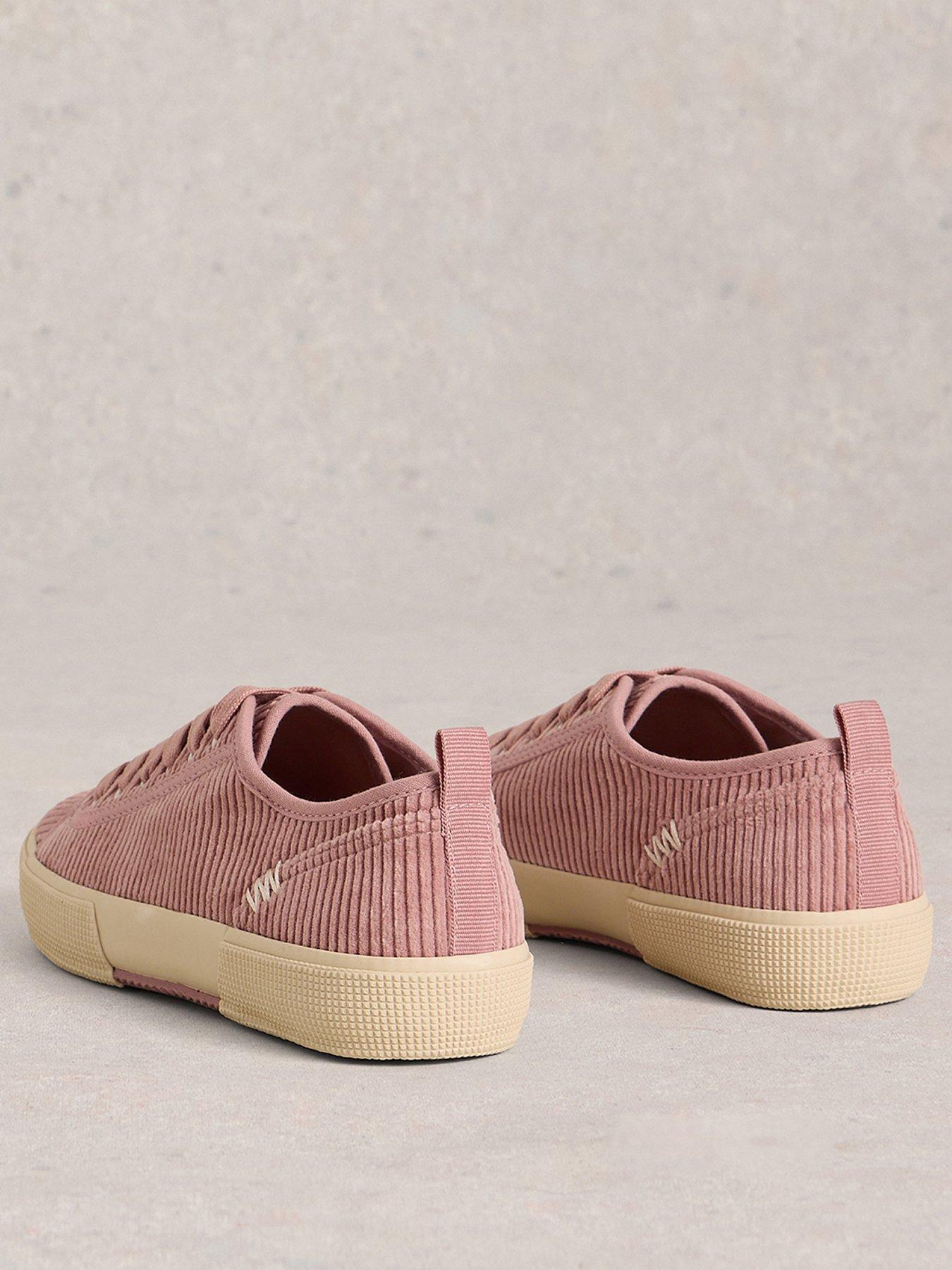 Image 3 of 4 of White Stuff Pippa Cord Lace Up Trainer - Pink