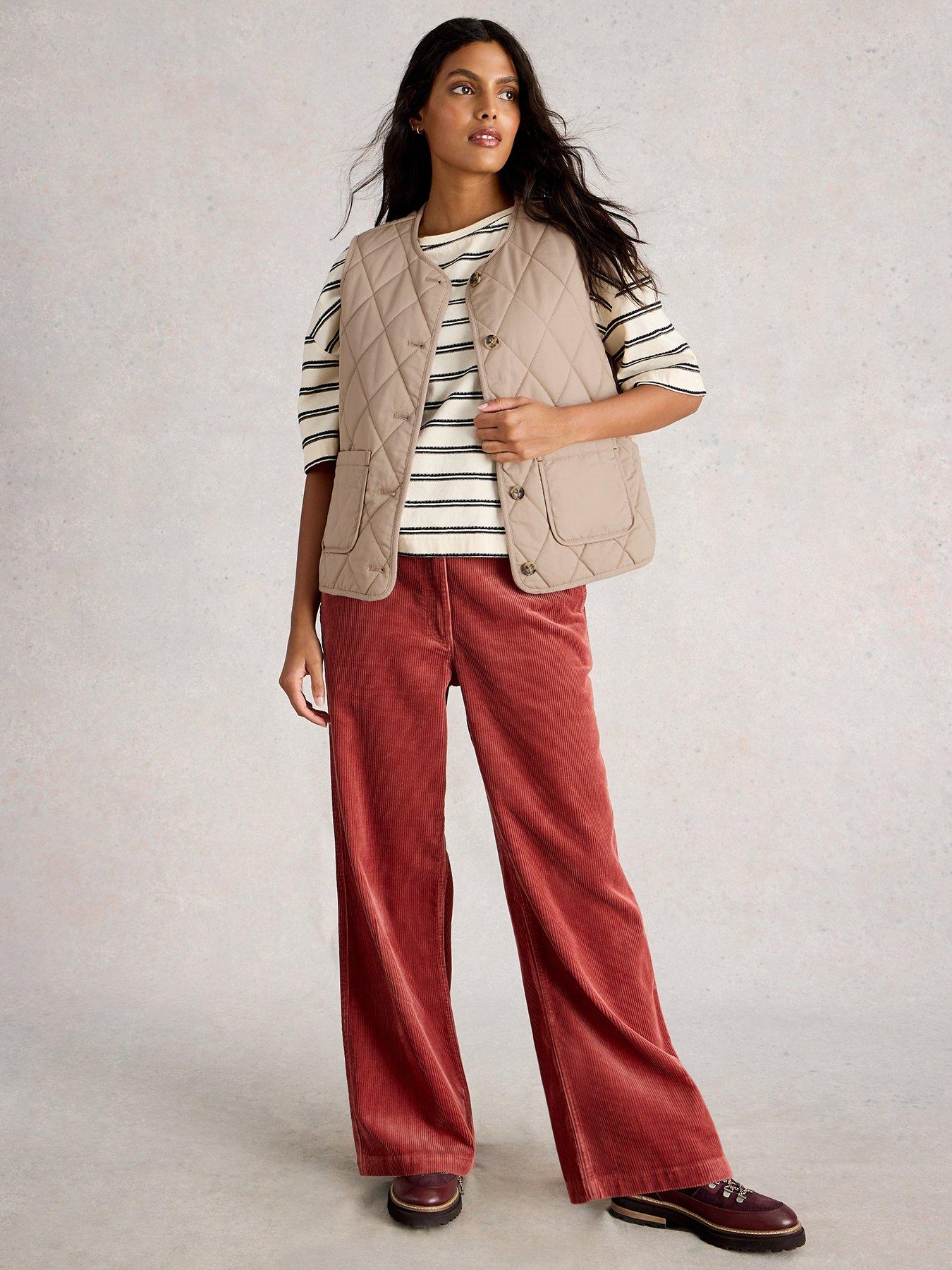 Image 3 of 6 of White Stuff Emily Quilted Gilet - Beige