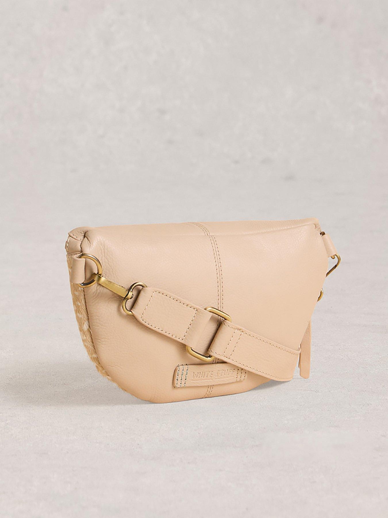 Image 4 of 4 of White Stuff Mini Sebby Leather Sling Bag - Beige