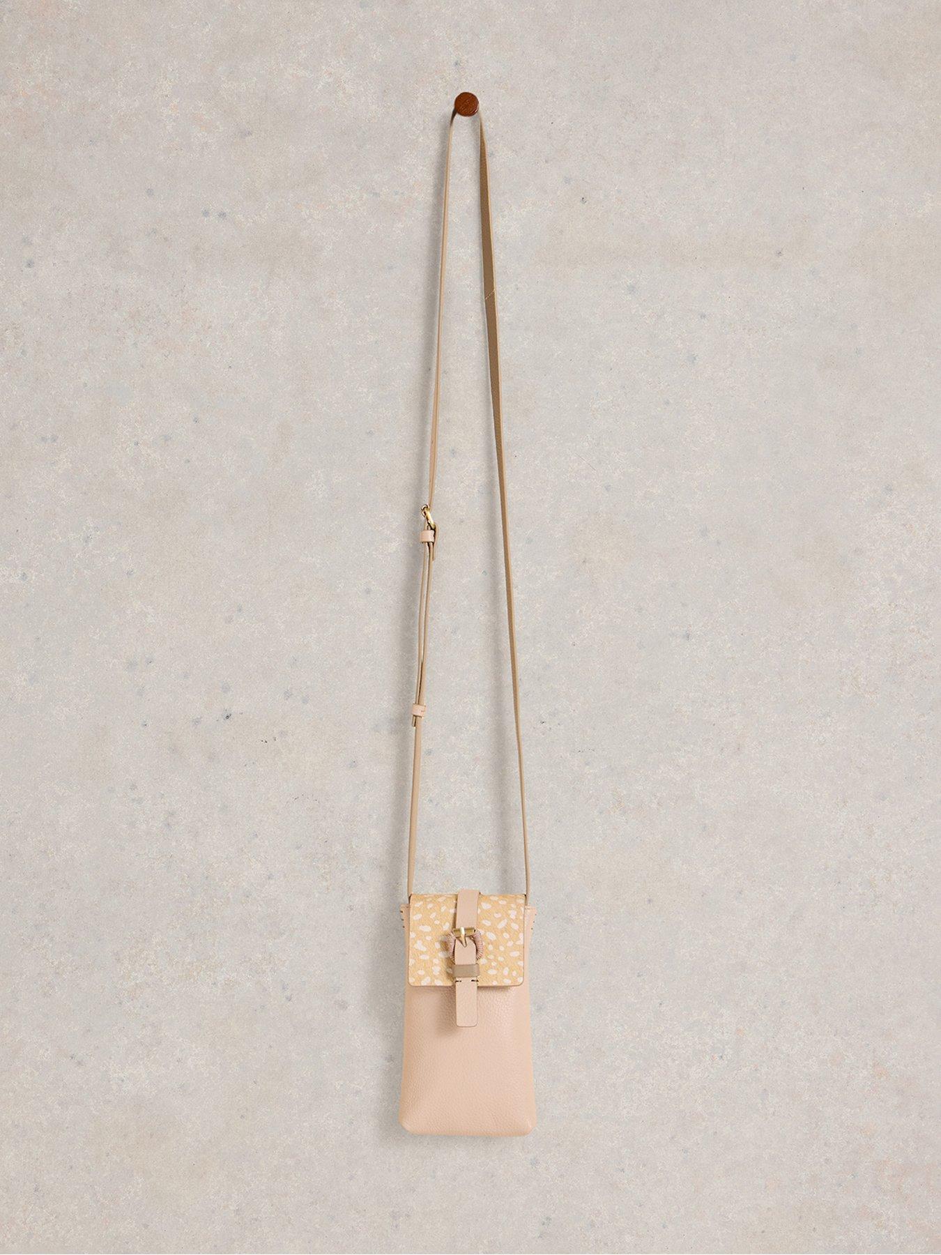 Image 3 of 4 of White Stuff Clara Buckle Leather Phone Bag - Beige