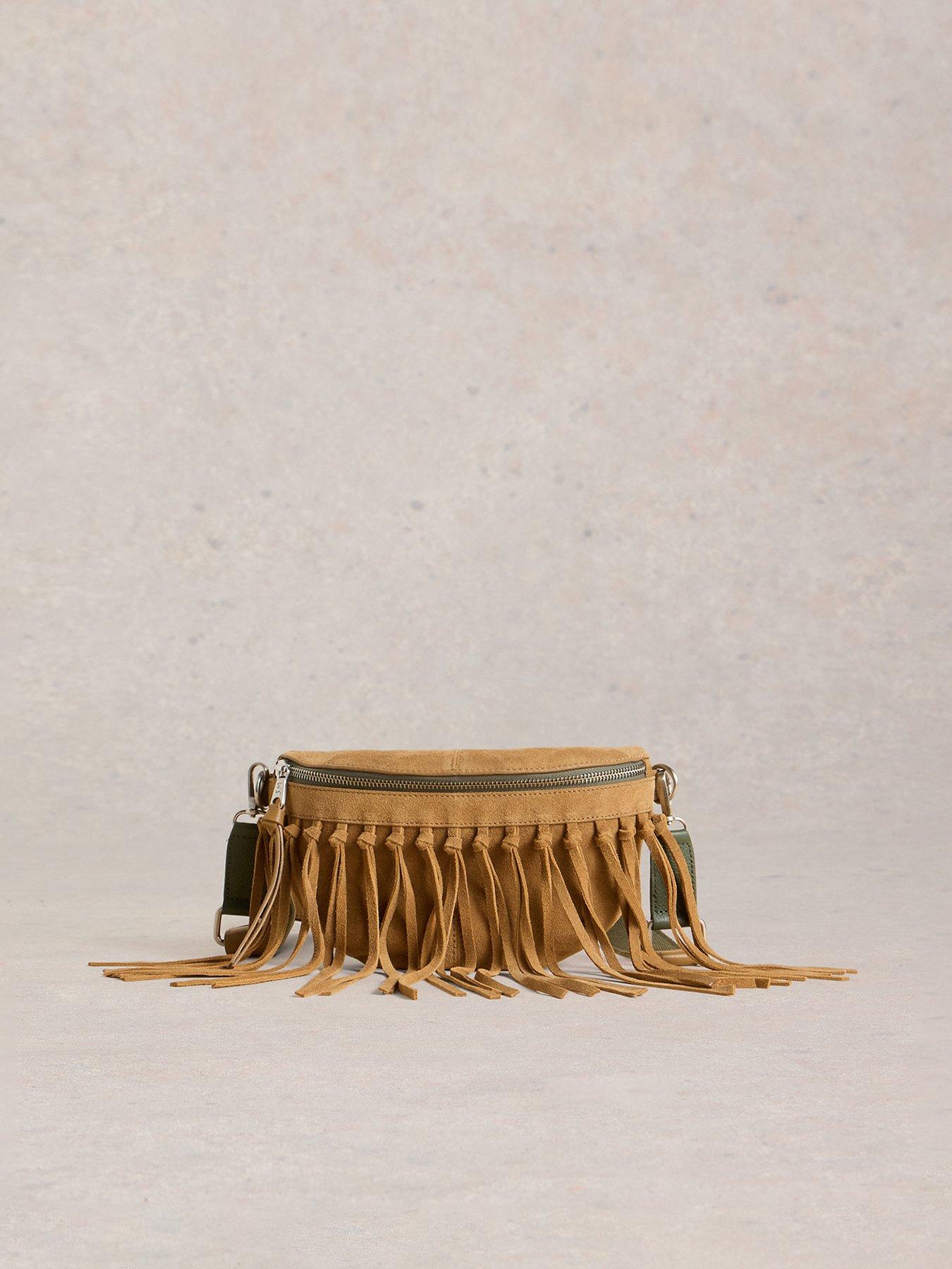 Image 1 of 4 of White Stuff Mini Sebby Tassel Sling Bag - Beige