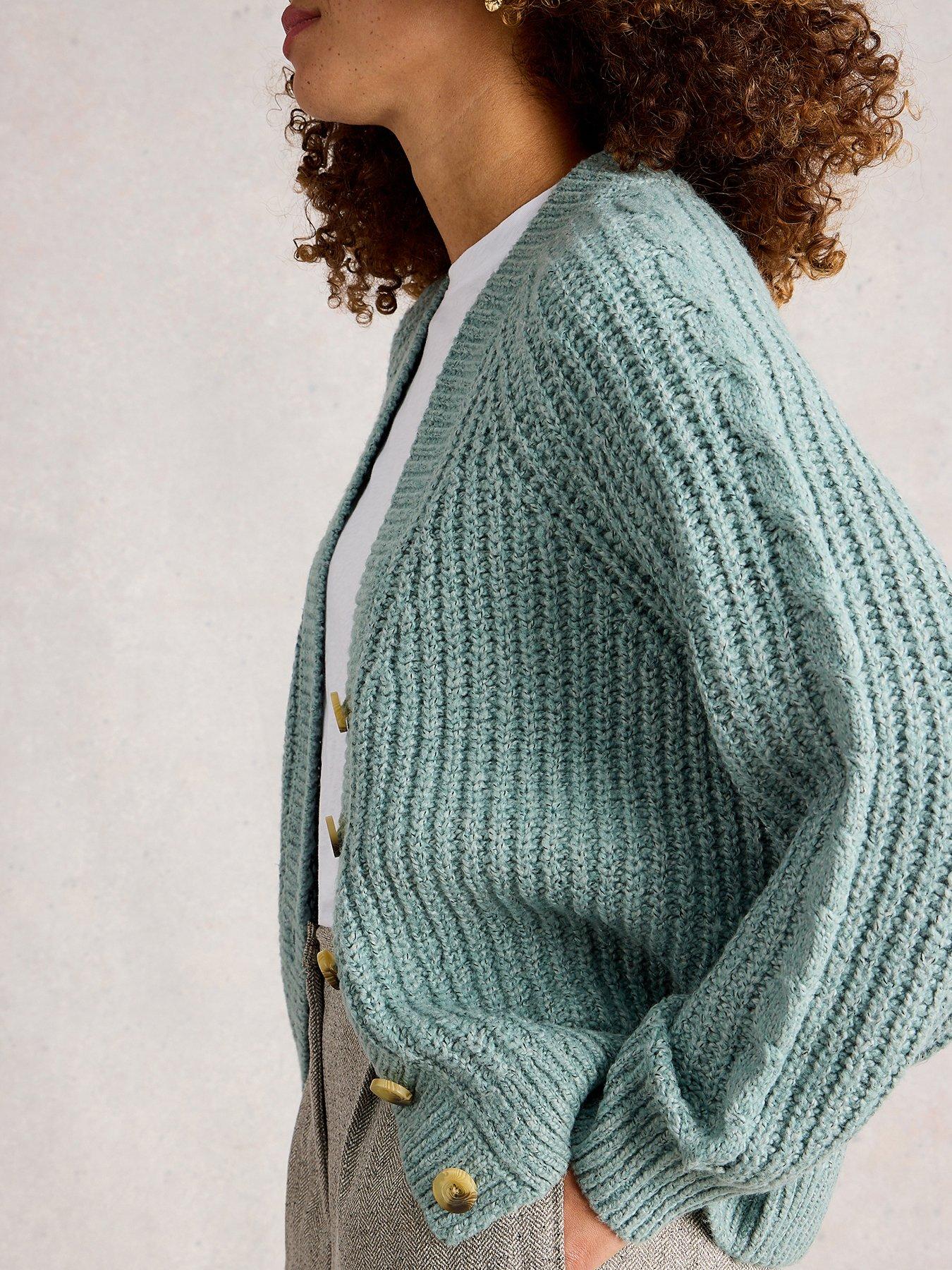  image of white-stuff-sally-slub-cardigan-green