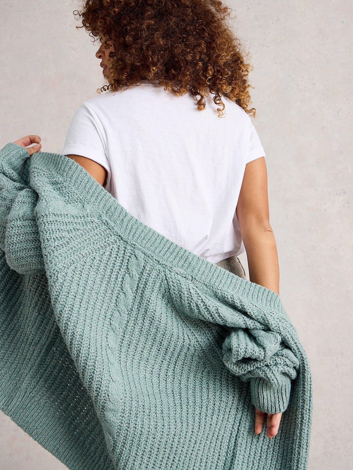  image of white-stuff-sally-slub-cardigan-green