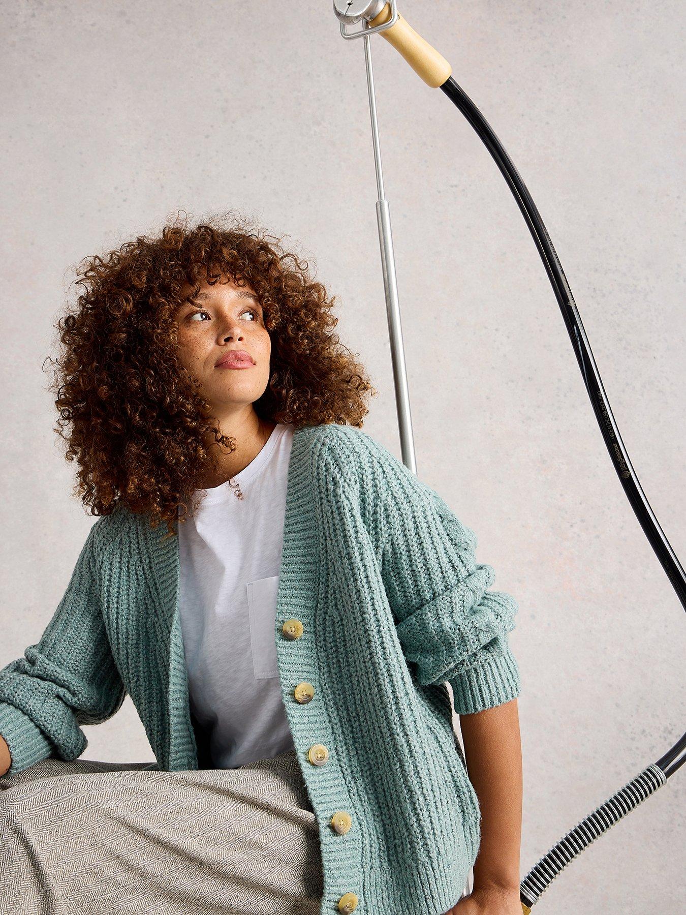  image of white-stuff-sally-slub-cardigan-green