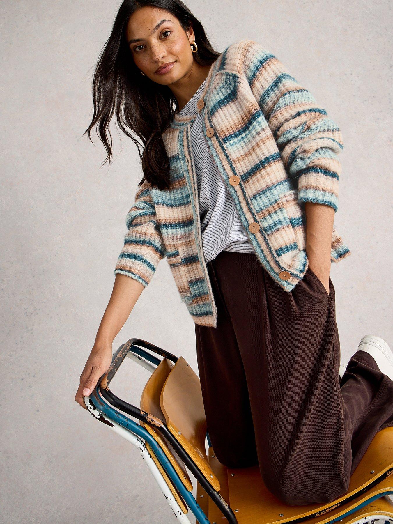 undefined Suzanna Crew Cardigan - Blue