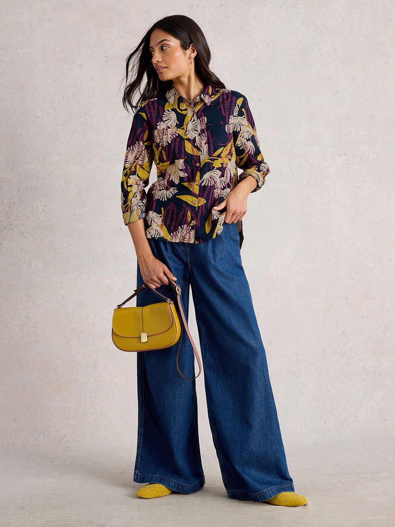  image of white-stuff-sophie-cotton-shirt-navy