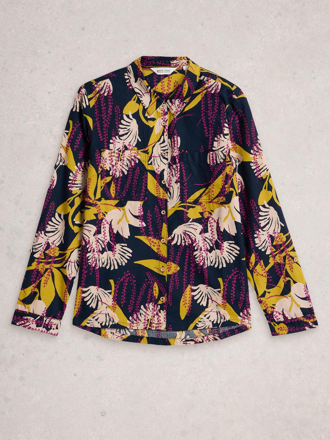  image of white-stuff-sophie-cotton-shirt-navy