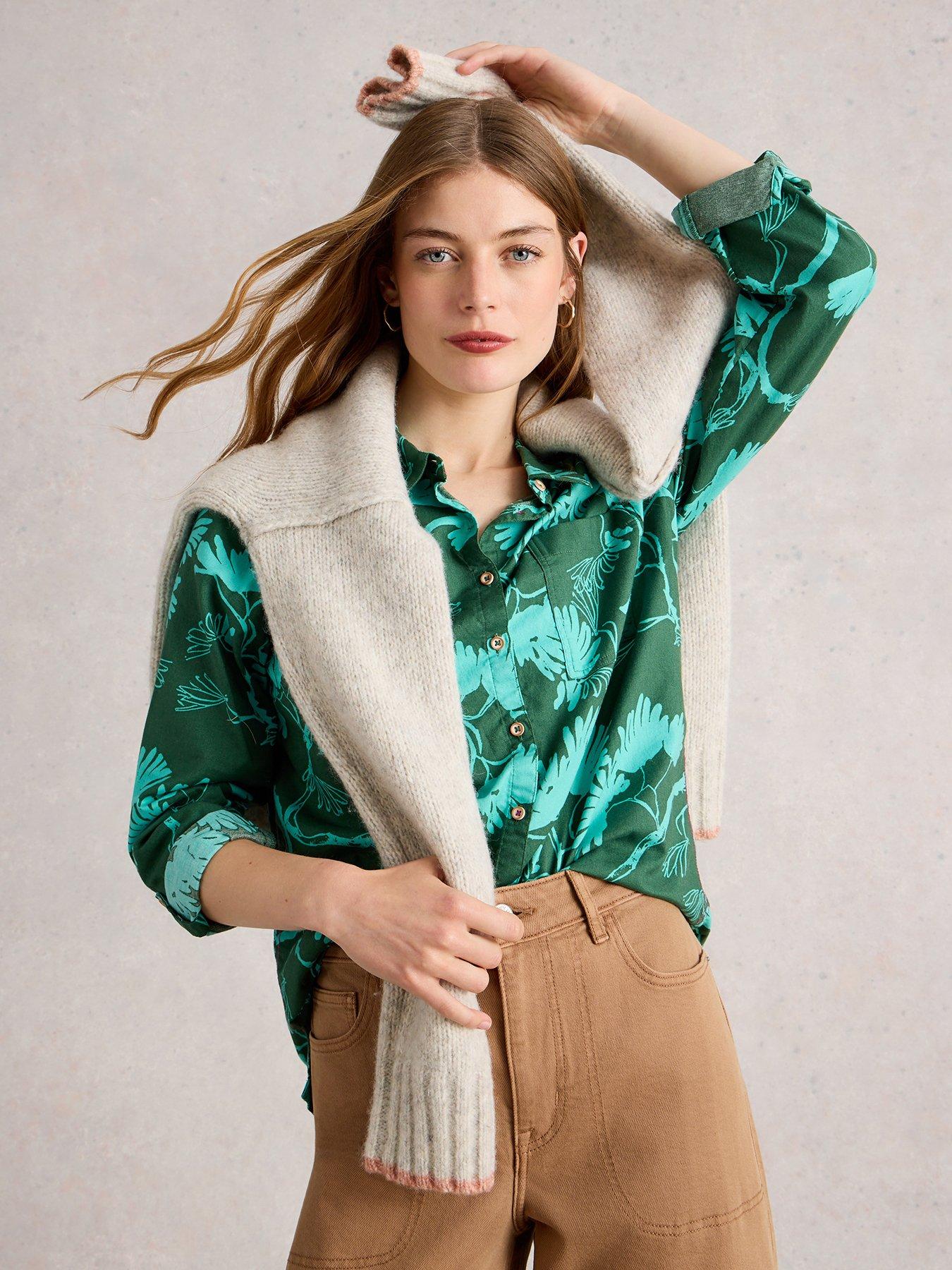 undefined Sophie Cotton Shirt - Green