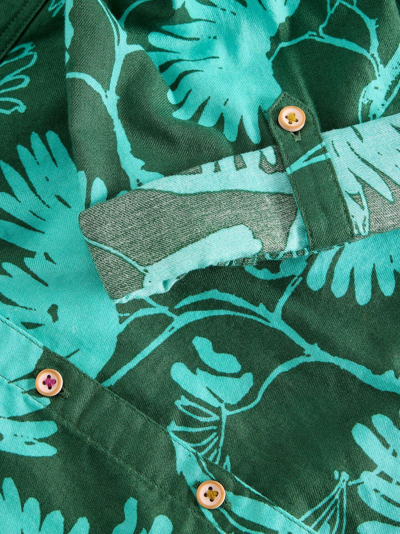 Image 6 of 6 of White Stuff Sophie Cotton Shirt - Green