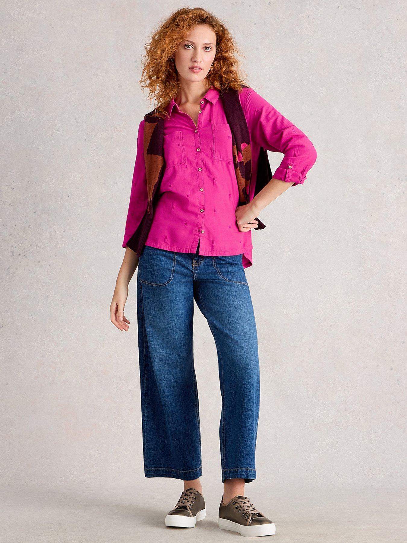 Image 3 of 6 of White Stuff Sophie Cotton Shirt - Pink