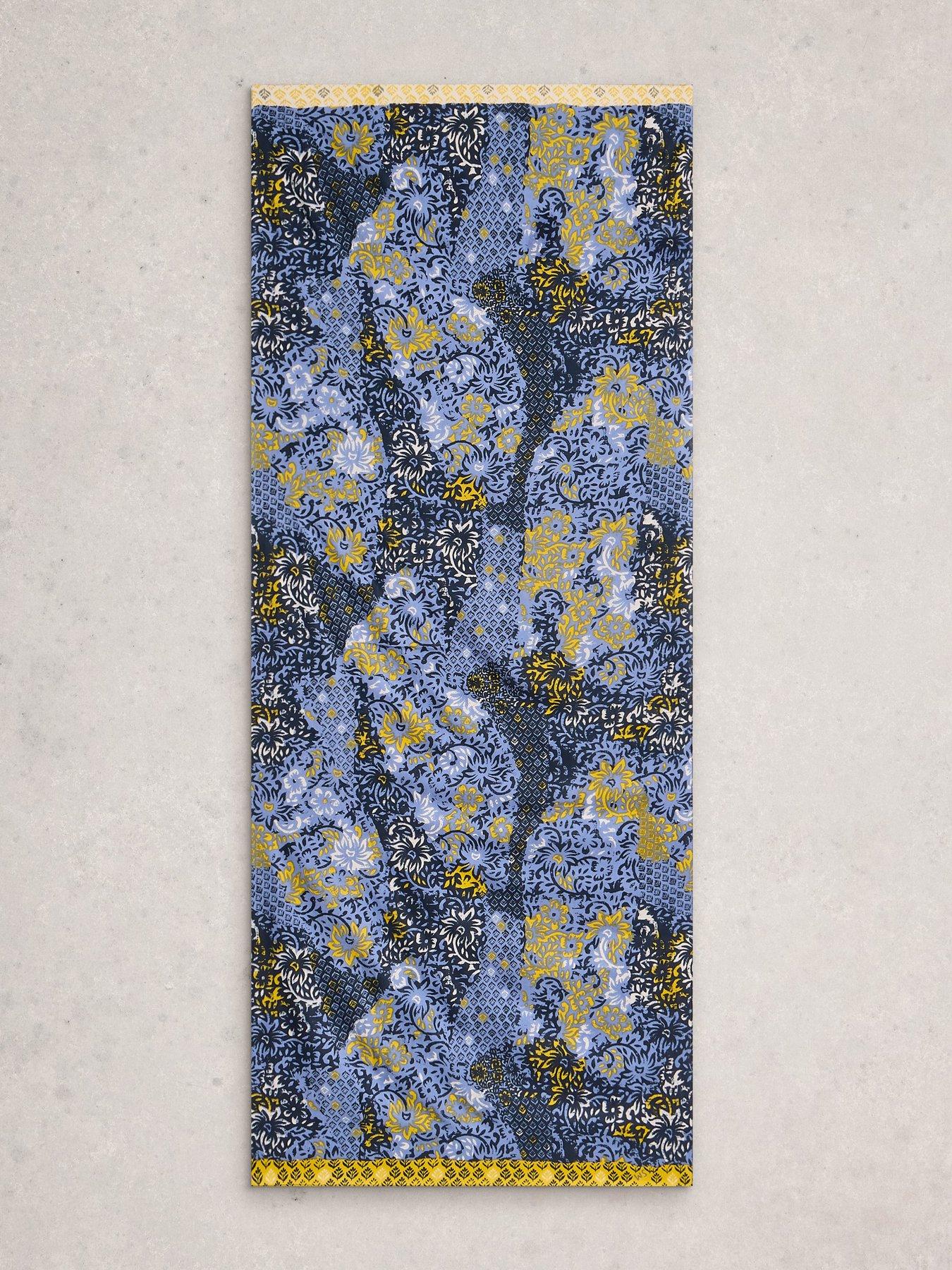 Image 2 of 3 of White Stuff Sophie Printed Scarf - Blue