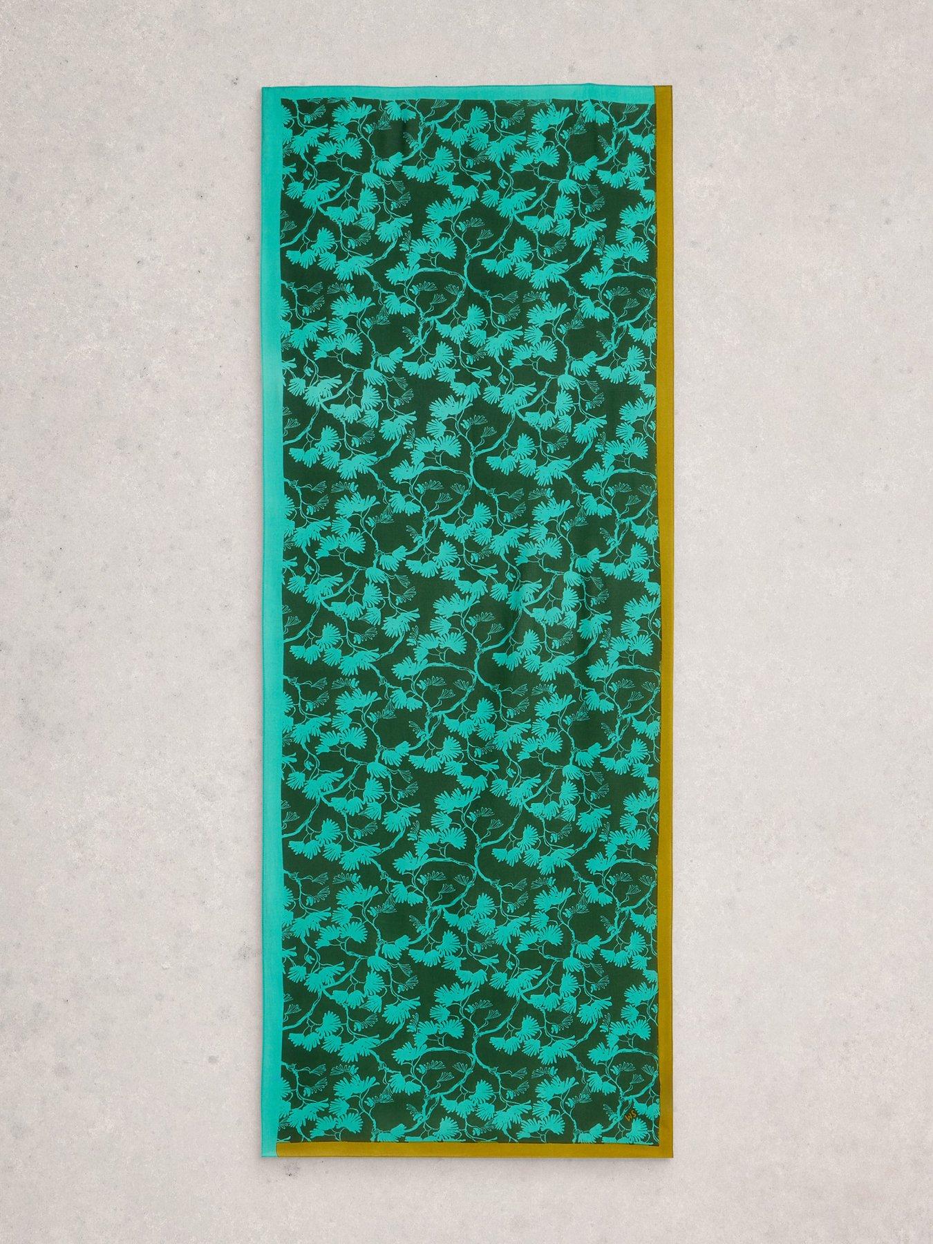 Image 2 of 3 of White Stuff Sophie Printed Scarf - Blue
