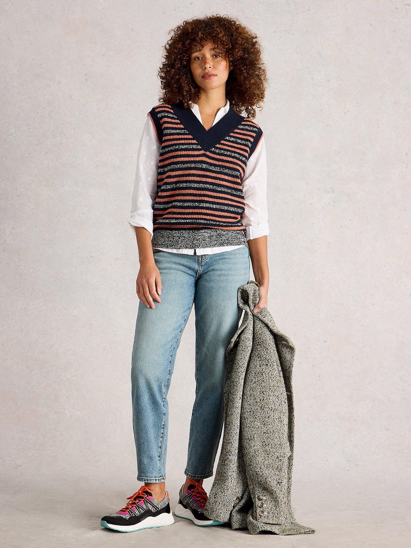 Image 3 of 6 of White Stuff Meg Stripe Tank - Navy