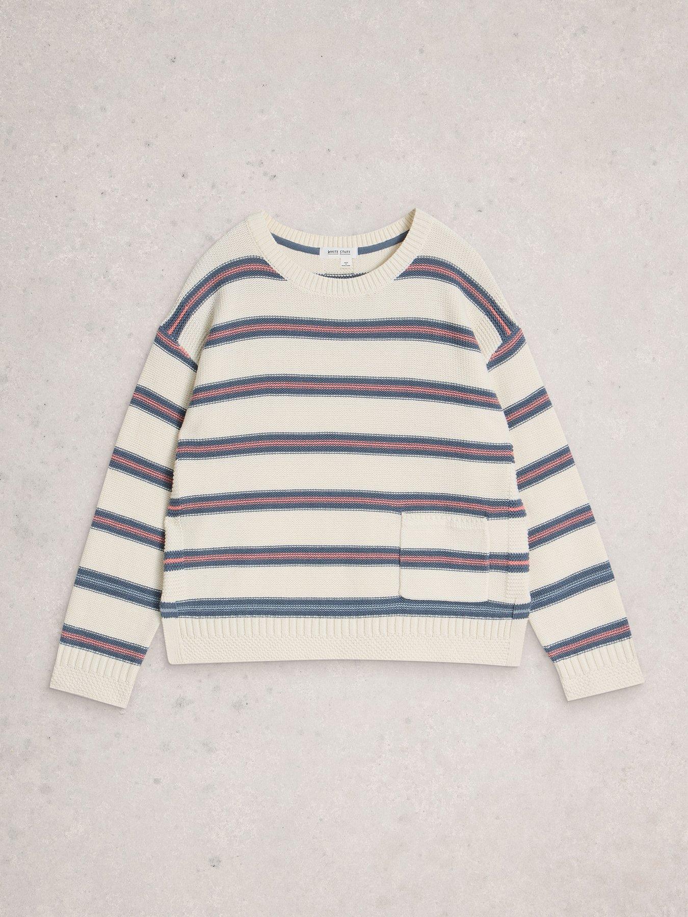Image 5 of 6 of White Stuff Victoria Stripe Jumper - White