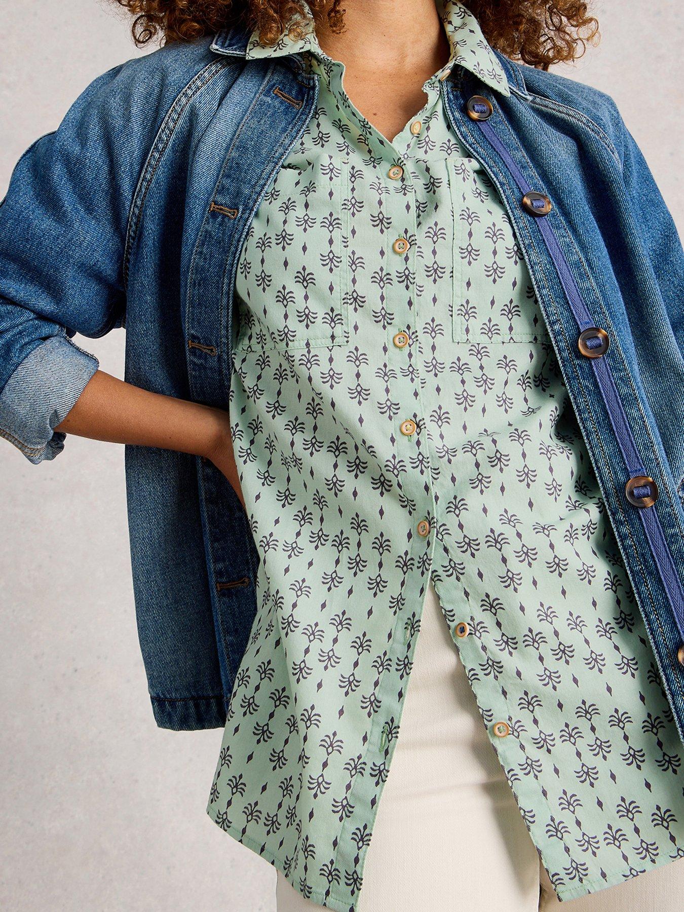 undefined Sophie Longline Shirt - Green