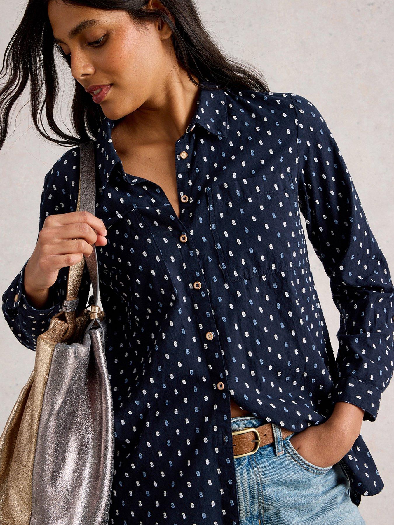 undefined Sophie Longline Shirt - Navy