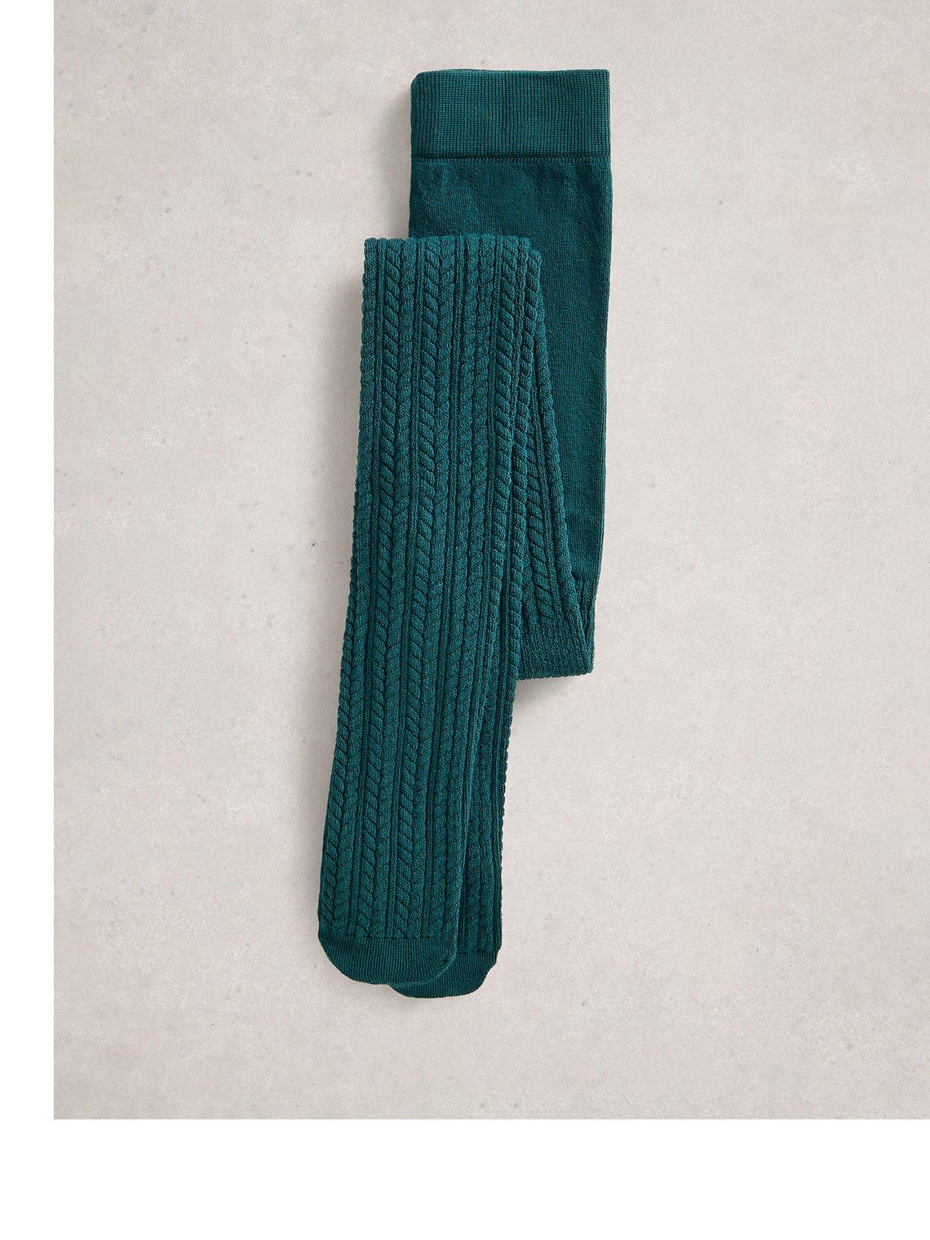 White Stuff Patty Pattern Tights - Blue