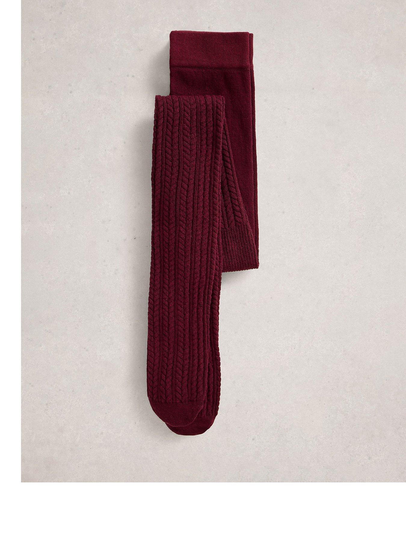 White Stuff Patty Pattern Tights - Purple