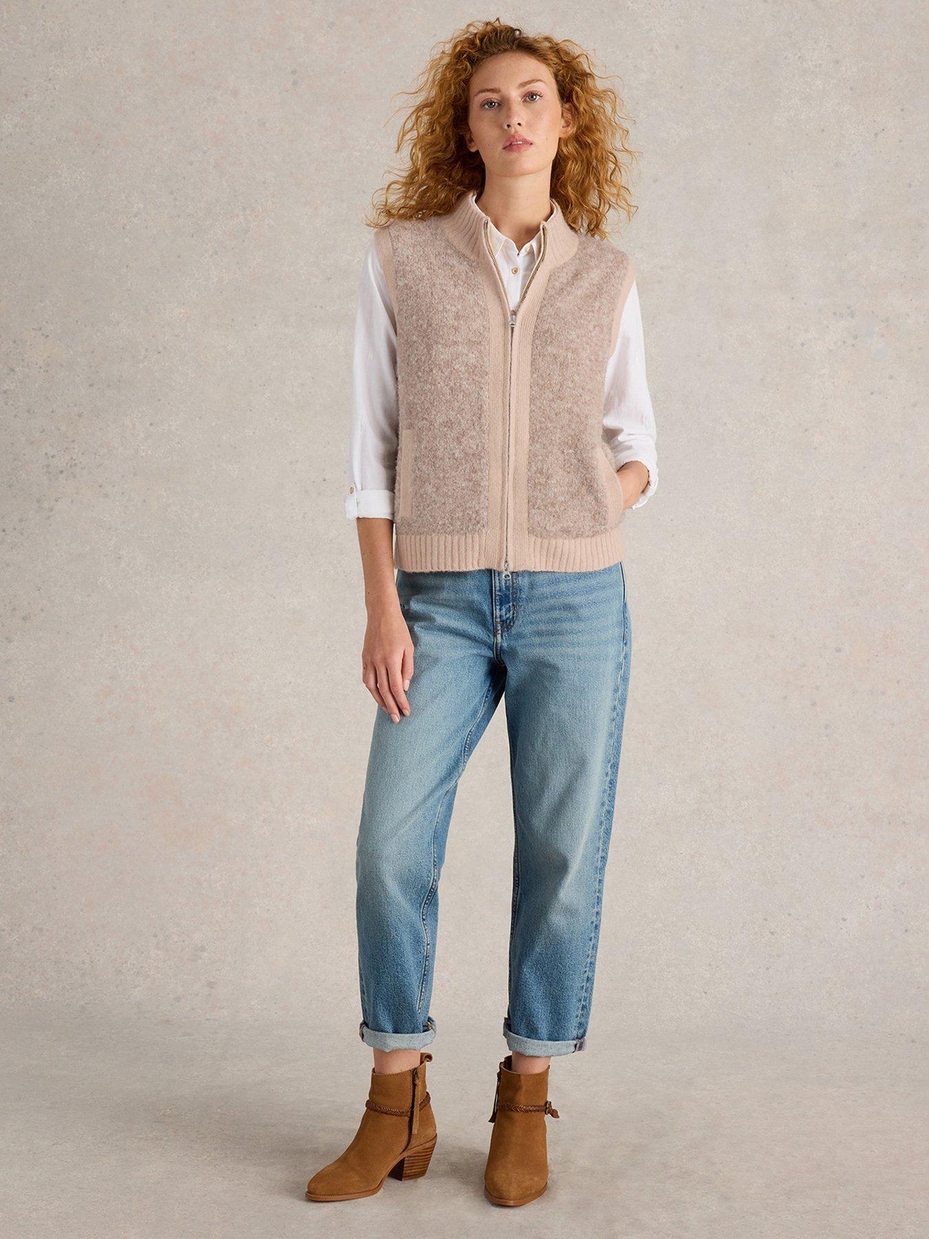  image of white-stuff-boucle-gilet-beige