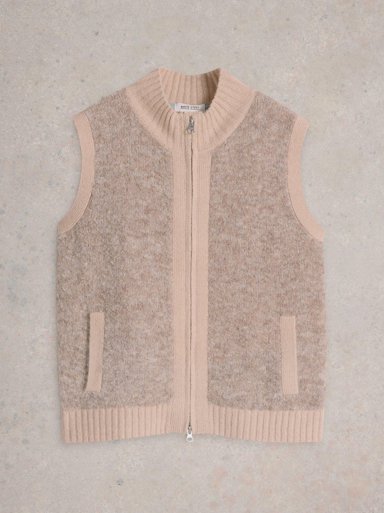  image of white-stuff-boucle-gilet-beige