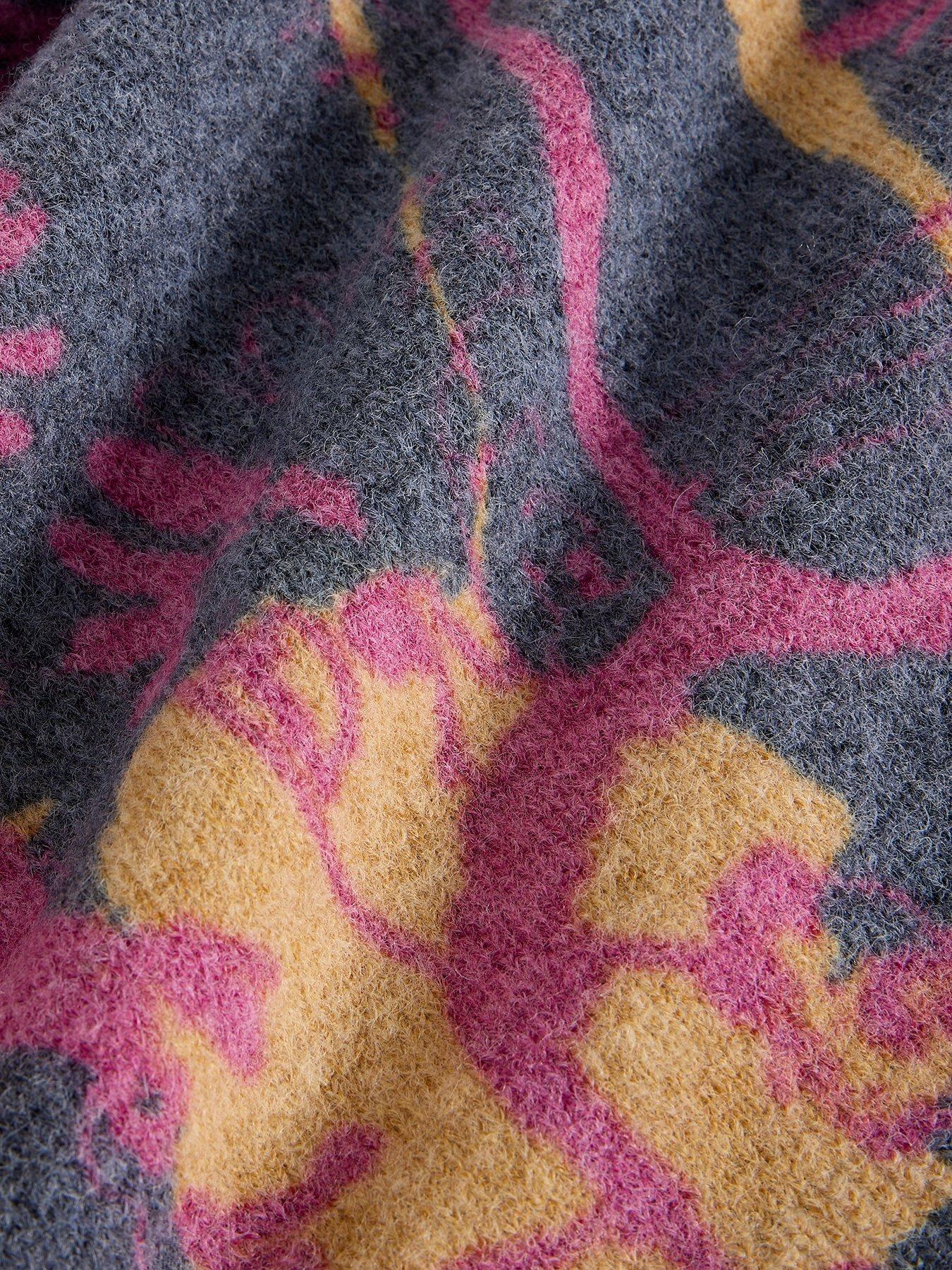 Image 6 of 6 of White Stuff Jodie Printed Jumper - Navy