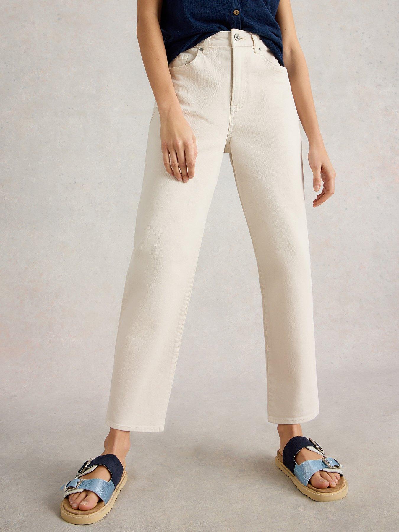 undefined Tilly Tapered Jean - White