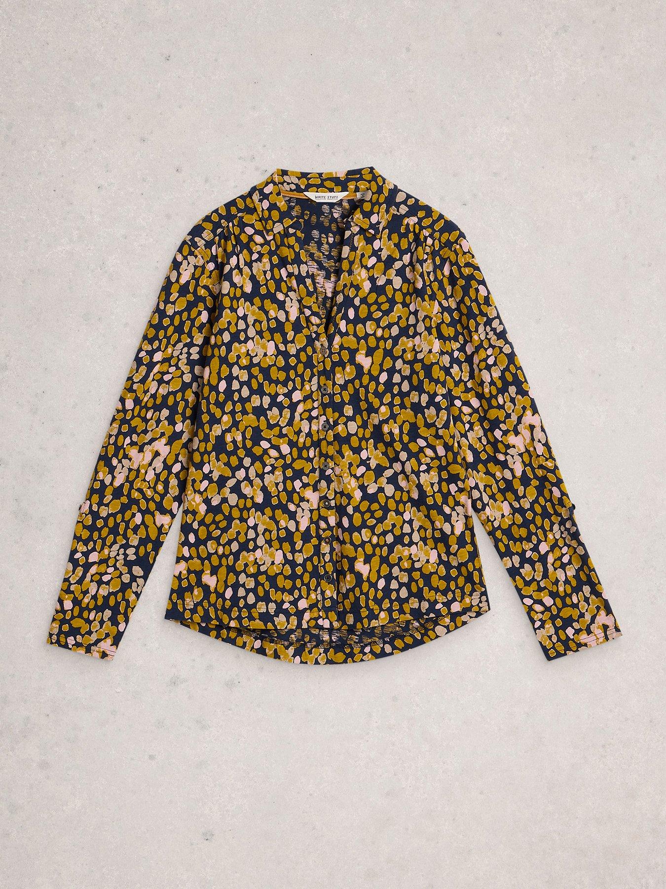 Image 5 of 6 of White Stuff Annie Jersey Shirt - Yellow