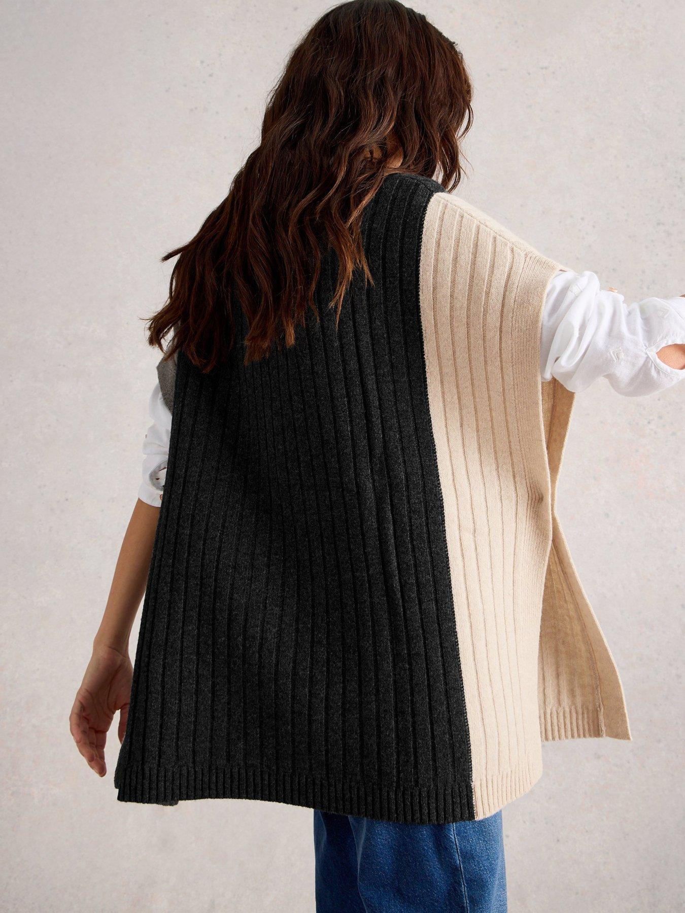 Image 2 of 5 of White Stuff Ava Knitted Poncho - Grey