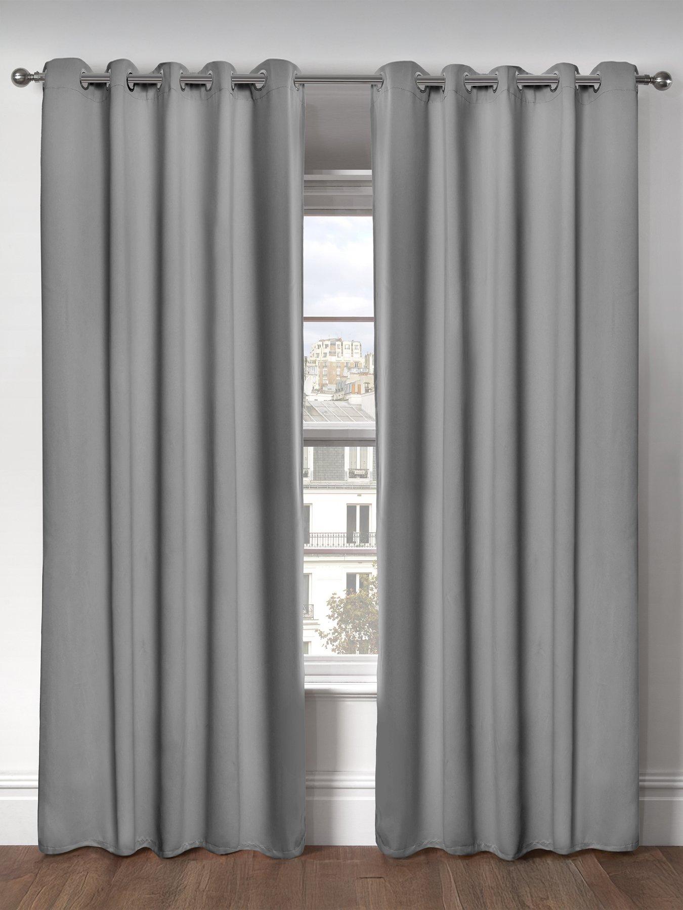 The Very Collection Woven Blackout Eyelet Curtains 46x54