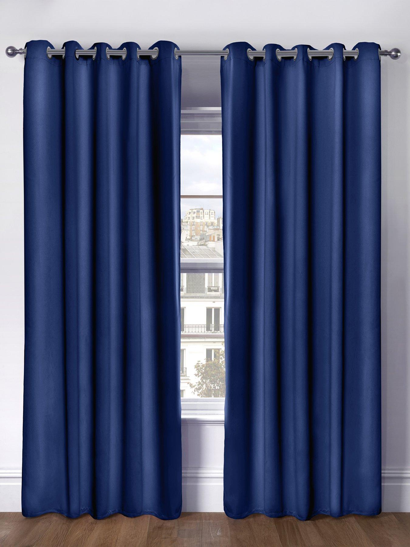The Very Collection Woven Blackout Eyelet Curtains 46x54