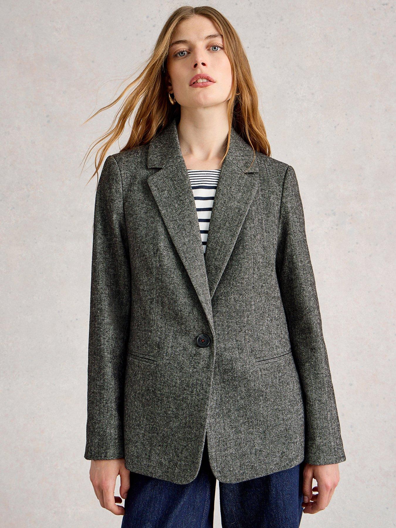 undefined Evelyn Tweedy Blazer - Grey